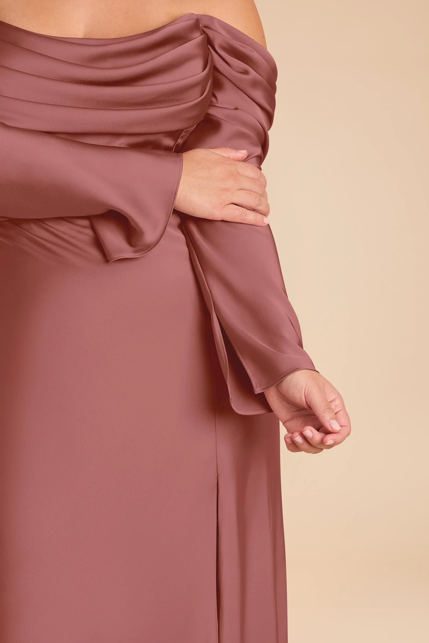 Maya Matte Satin Dress - Wild Rose - Image 10