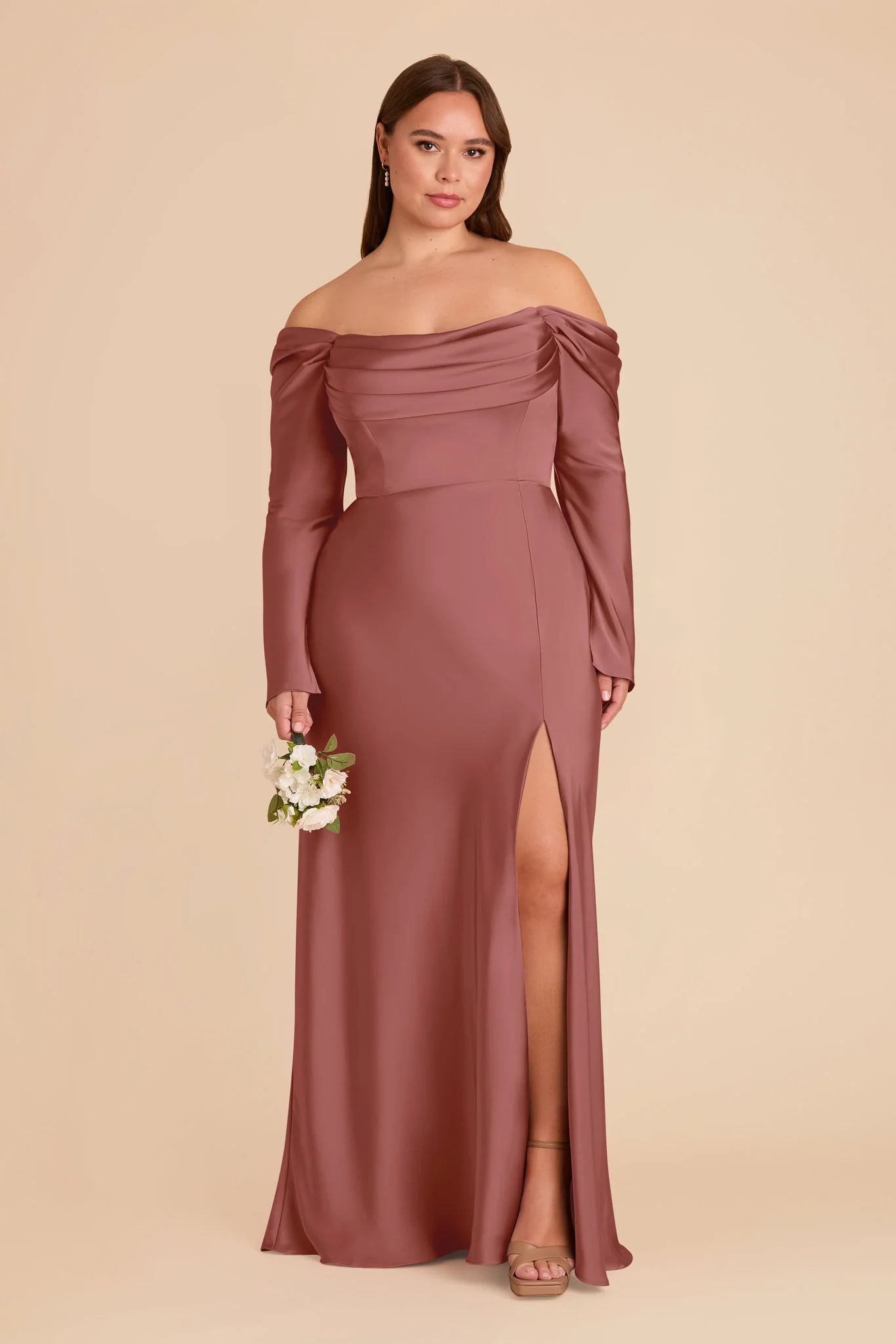 Maya Matte Satin Dress - Wild Rose - Image 2