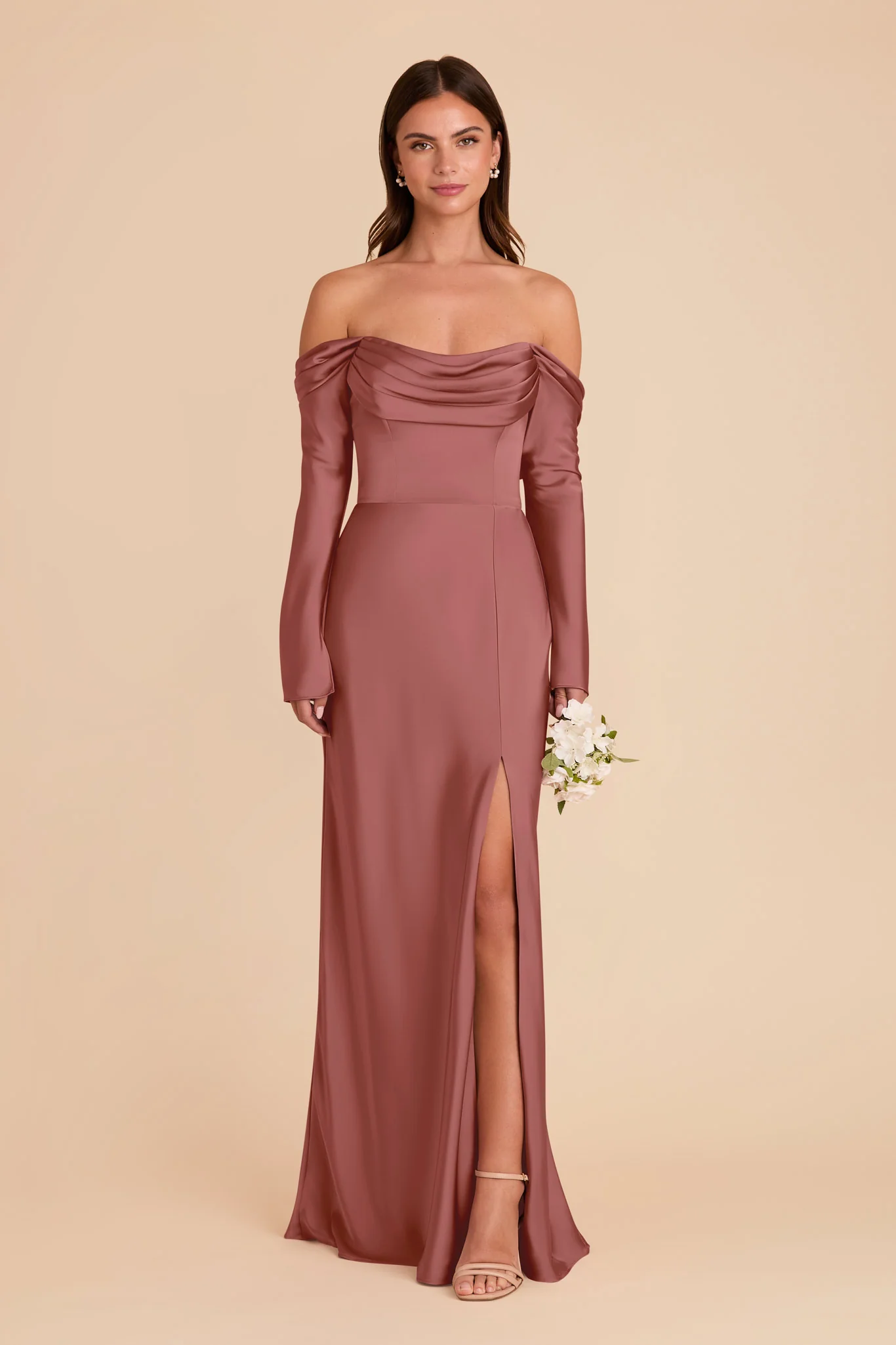 Maya Matte Satin Dress - Wild Rose - Image 3