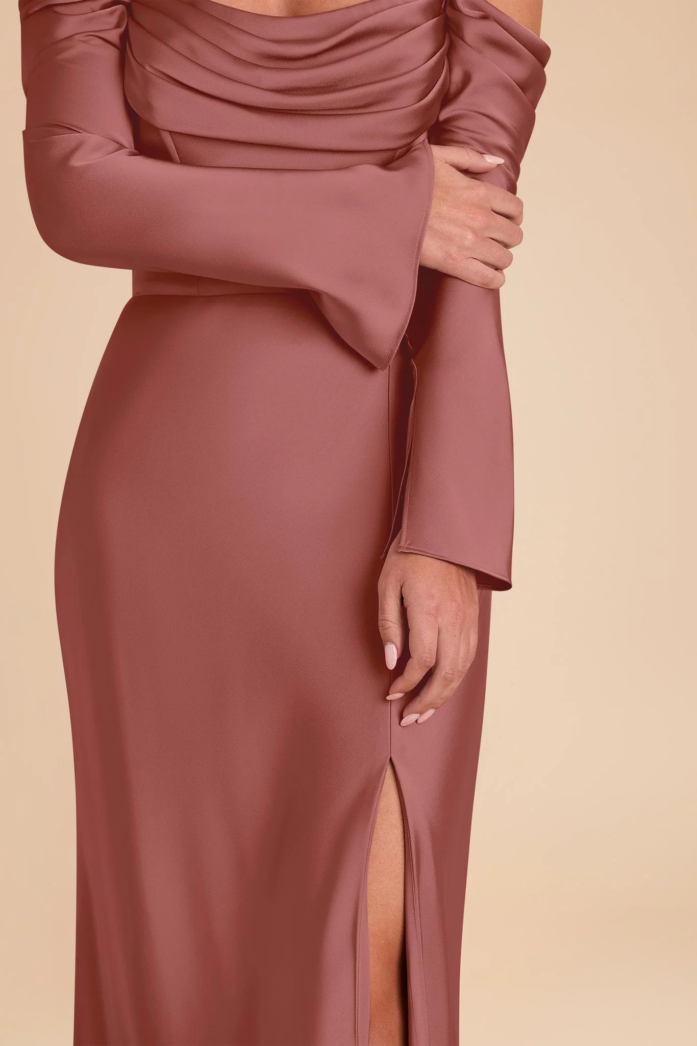 Maya Matte Satin Dress - Wild Rose - Image 6