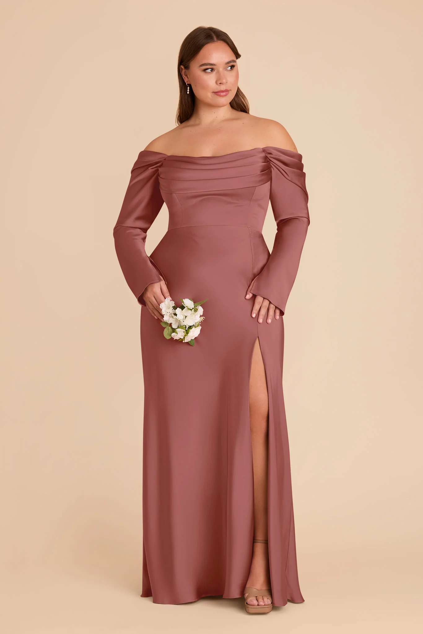 Maya Matte Satin Dress - Wild Rose - Image 7