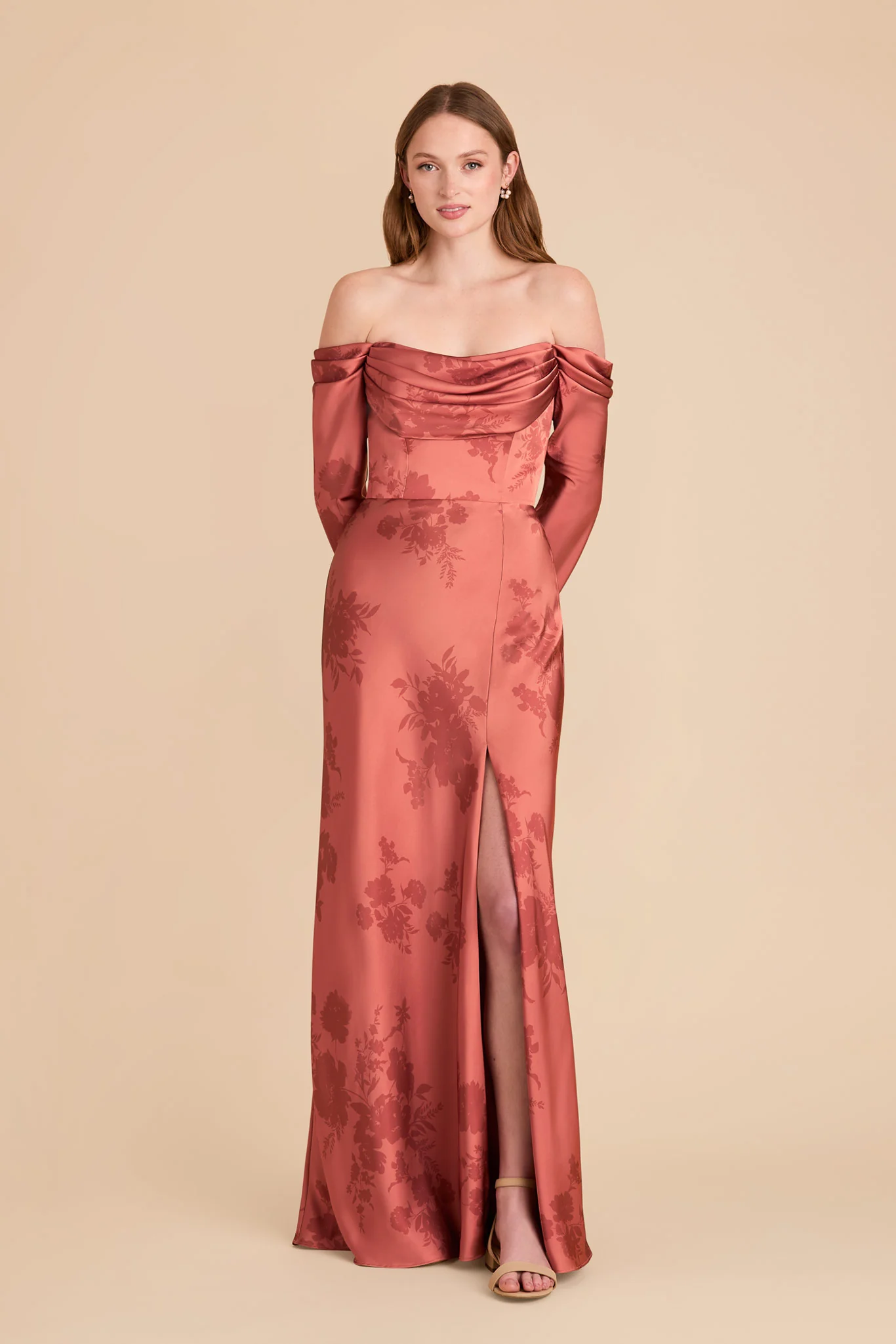 Maya Matte Satin Dress - Wild Rose Whimsical Blooms - Image 2