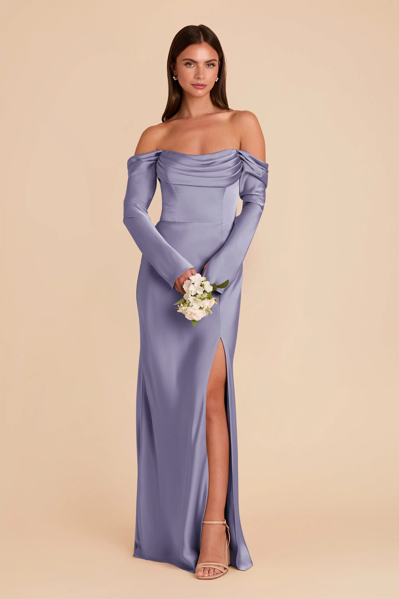 Maya Matte Satin Dress - Wisteria - Image 3
