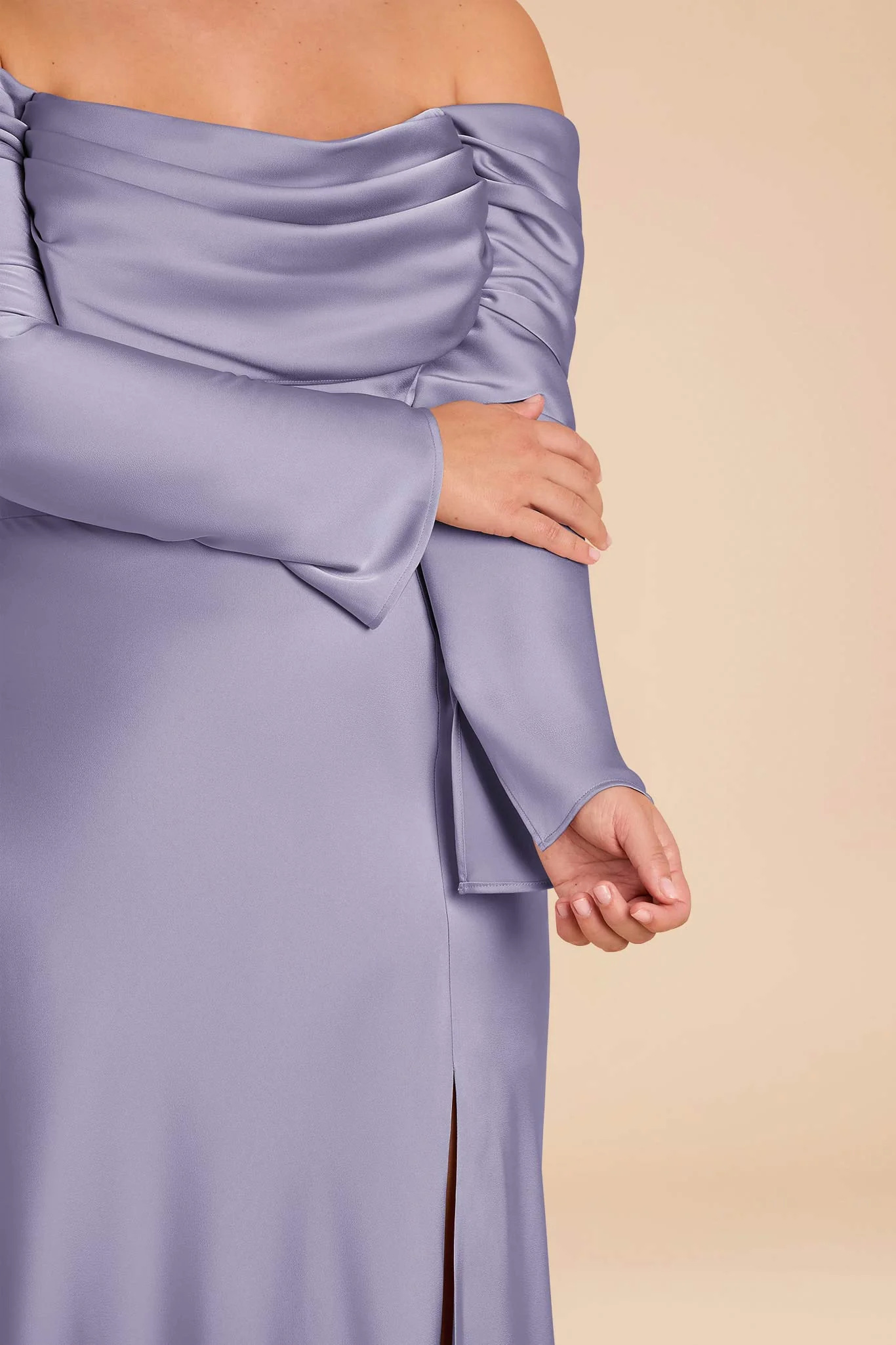 Maya Matte Satin Dress - Wisteria - Image 8