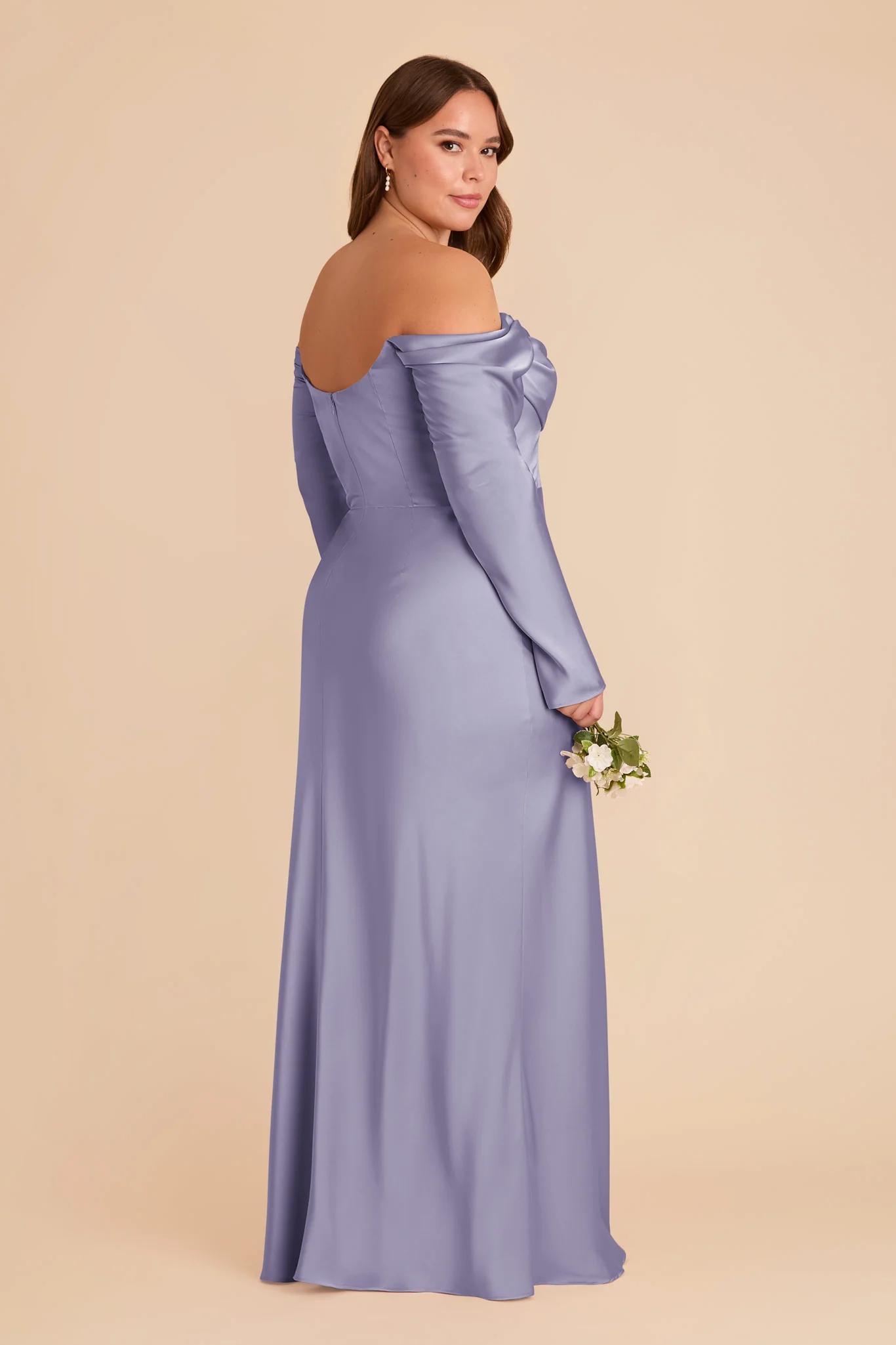 Maya Matte Satin Dress - Wisteria - Image 9