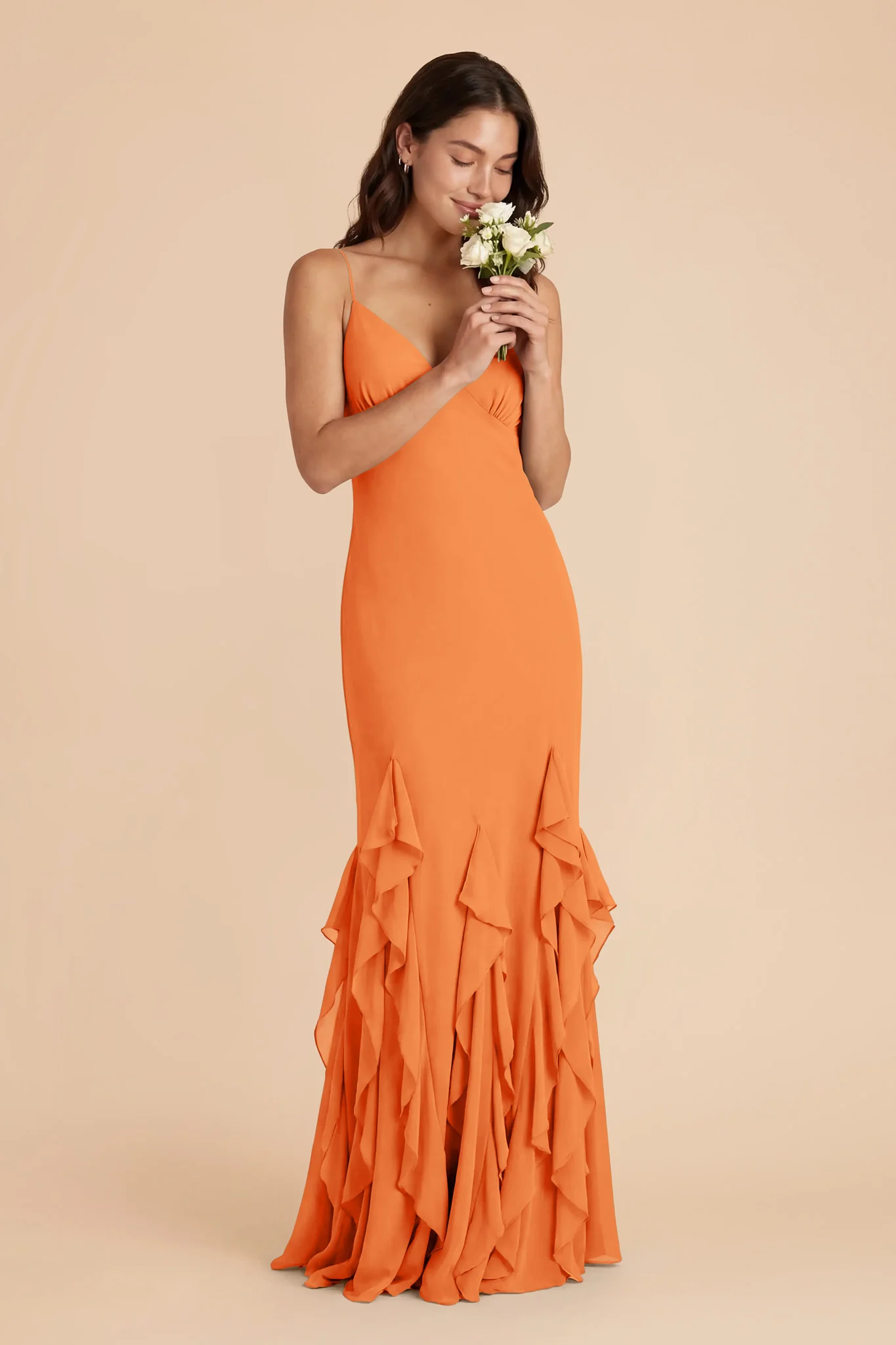 McKenna Chiffon Dress - Apricot - Image 2