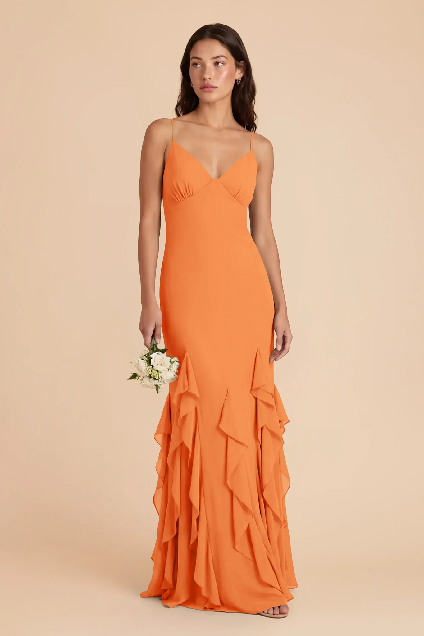 McKenna Chiffon Dress - Apricot - Image 3