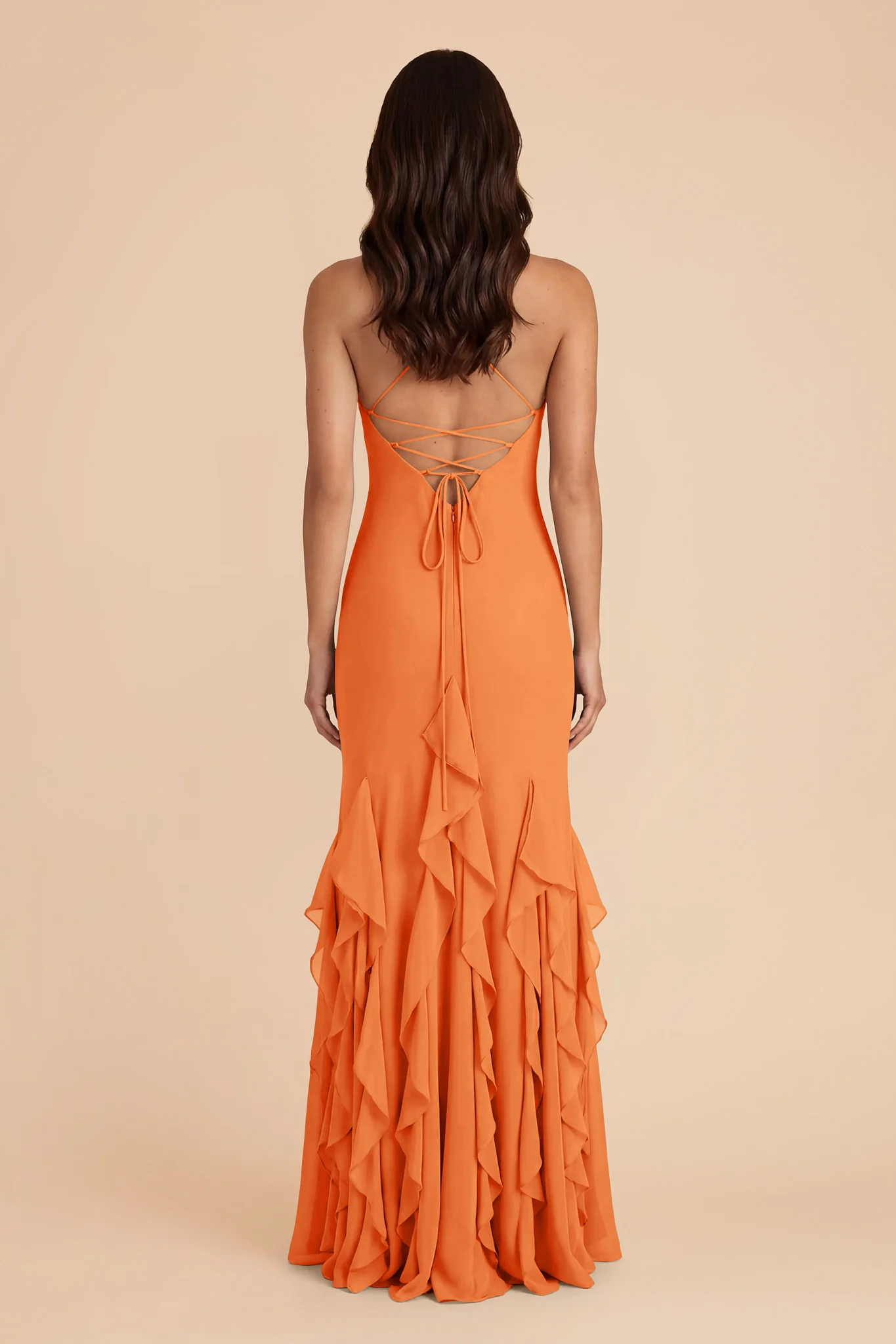 McKenna Chiffon Dress - Apricot - Image 5
