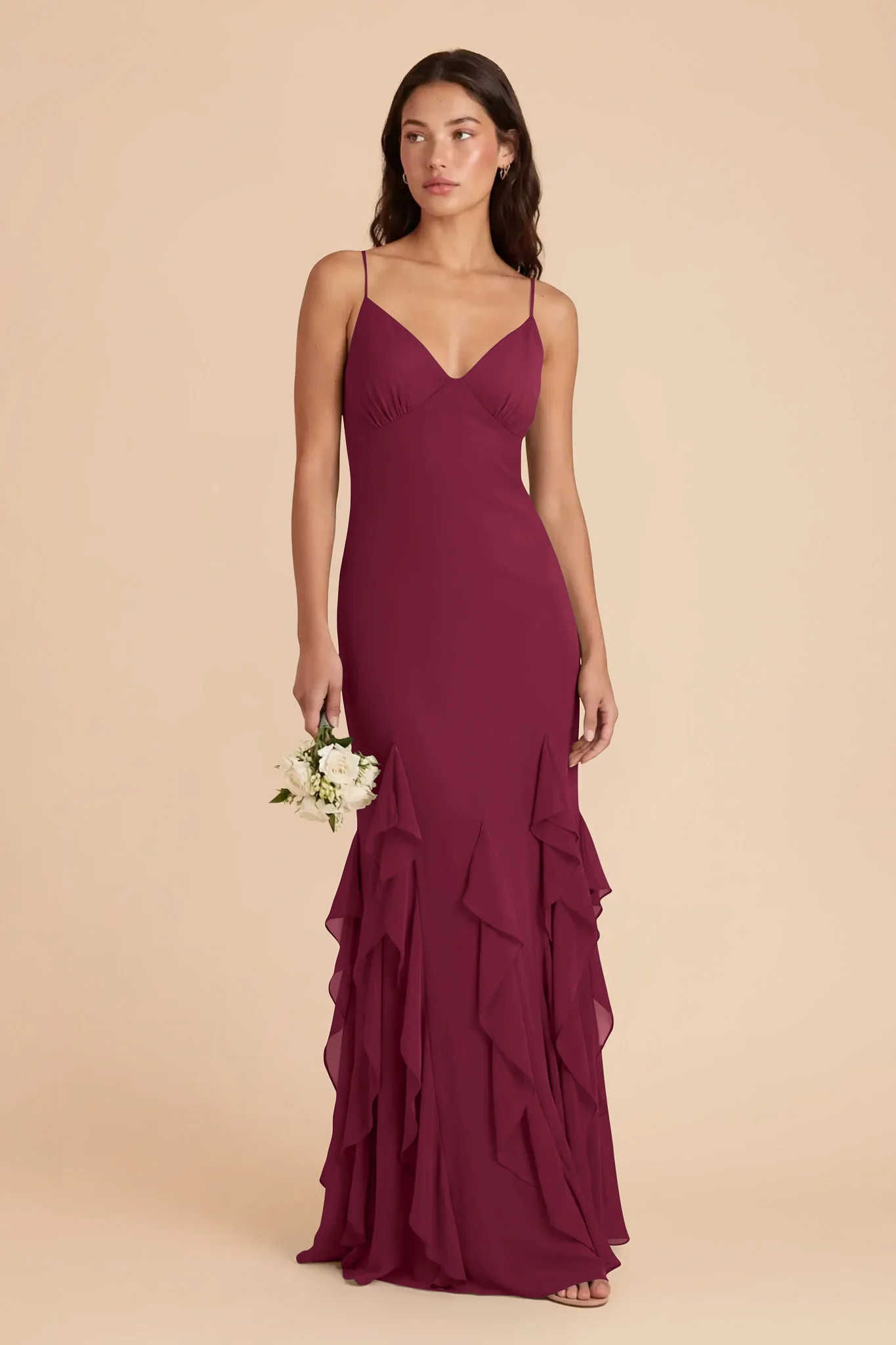 McKenna Chiffon Dress - Berry - Image 3