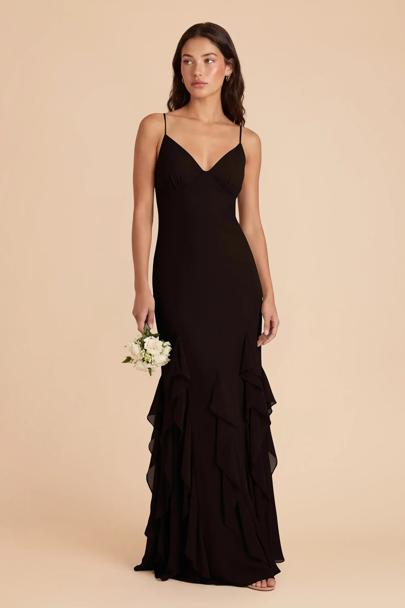 McKenna Chiffon Dress - Black - Image 3