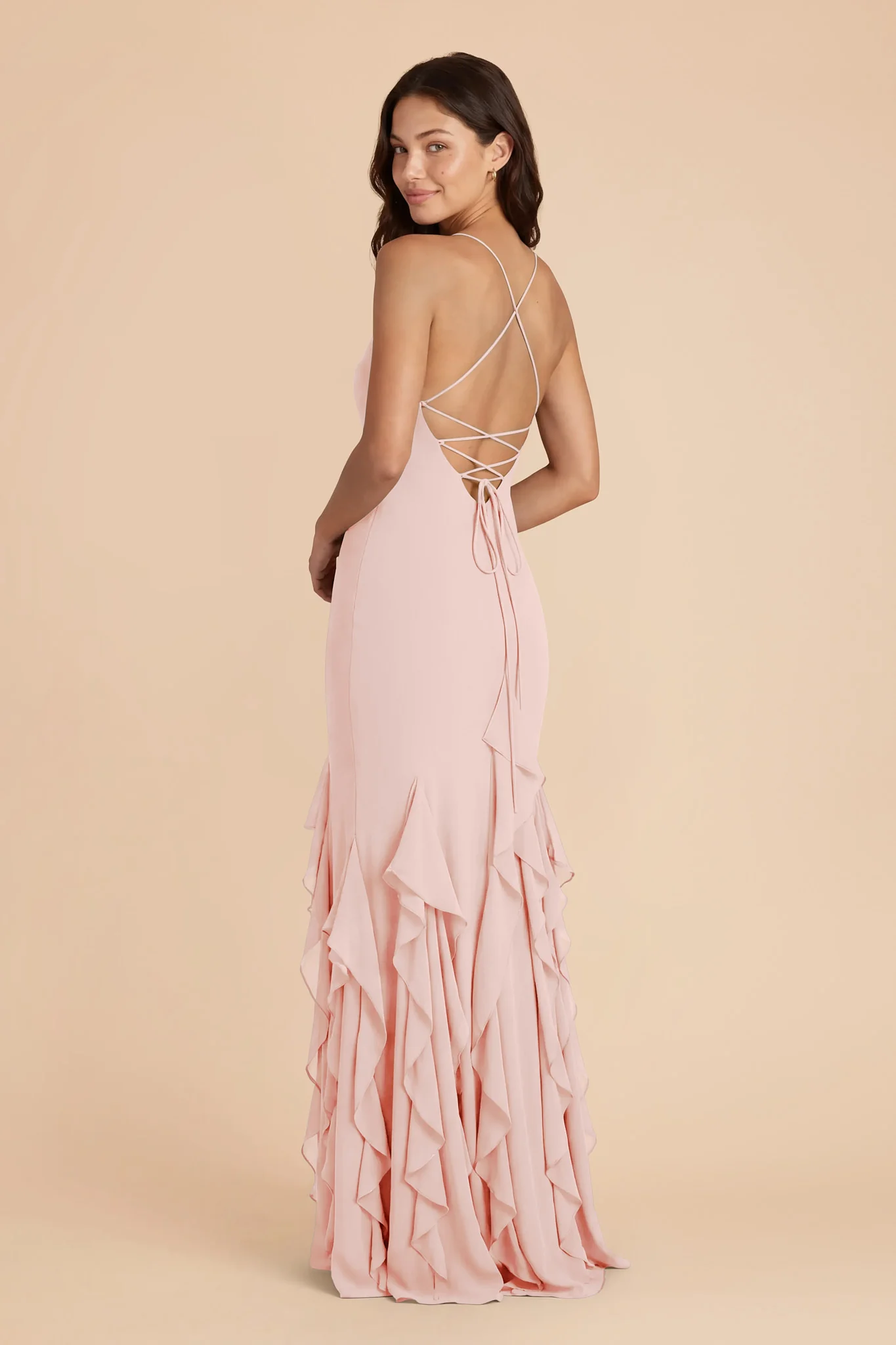 McKenna Chiffon Dress - Blush Pink - Image 4
