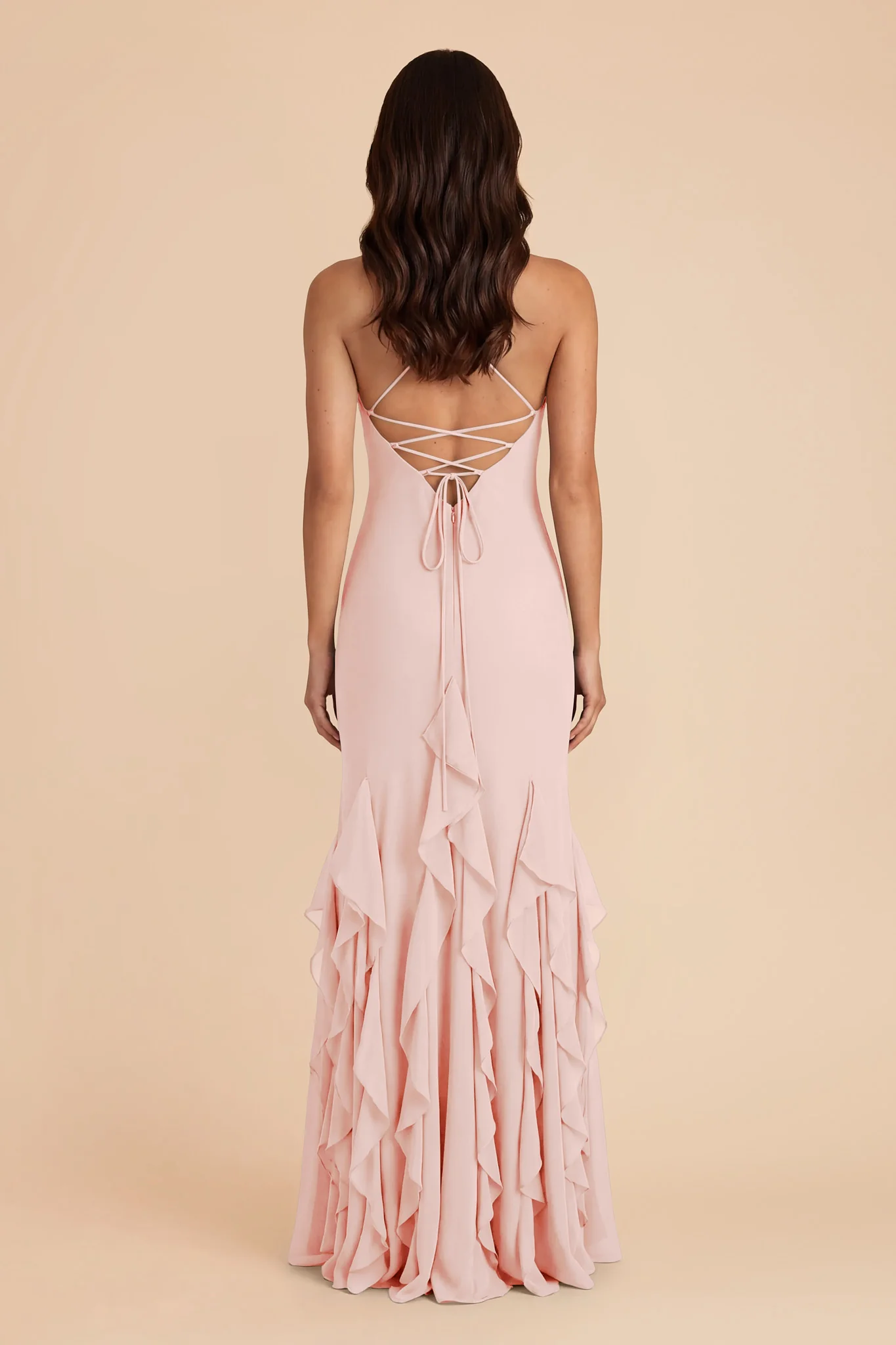 McKenna Chiffon Dress - Blush Pink - Image 5