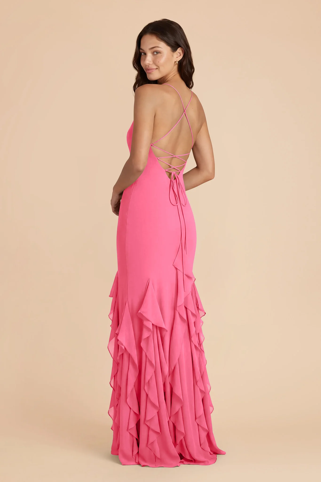 McKenna Chiffon Dress - Bon Bon Pink - Image 4