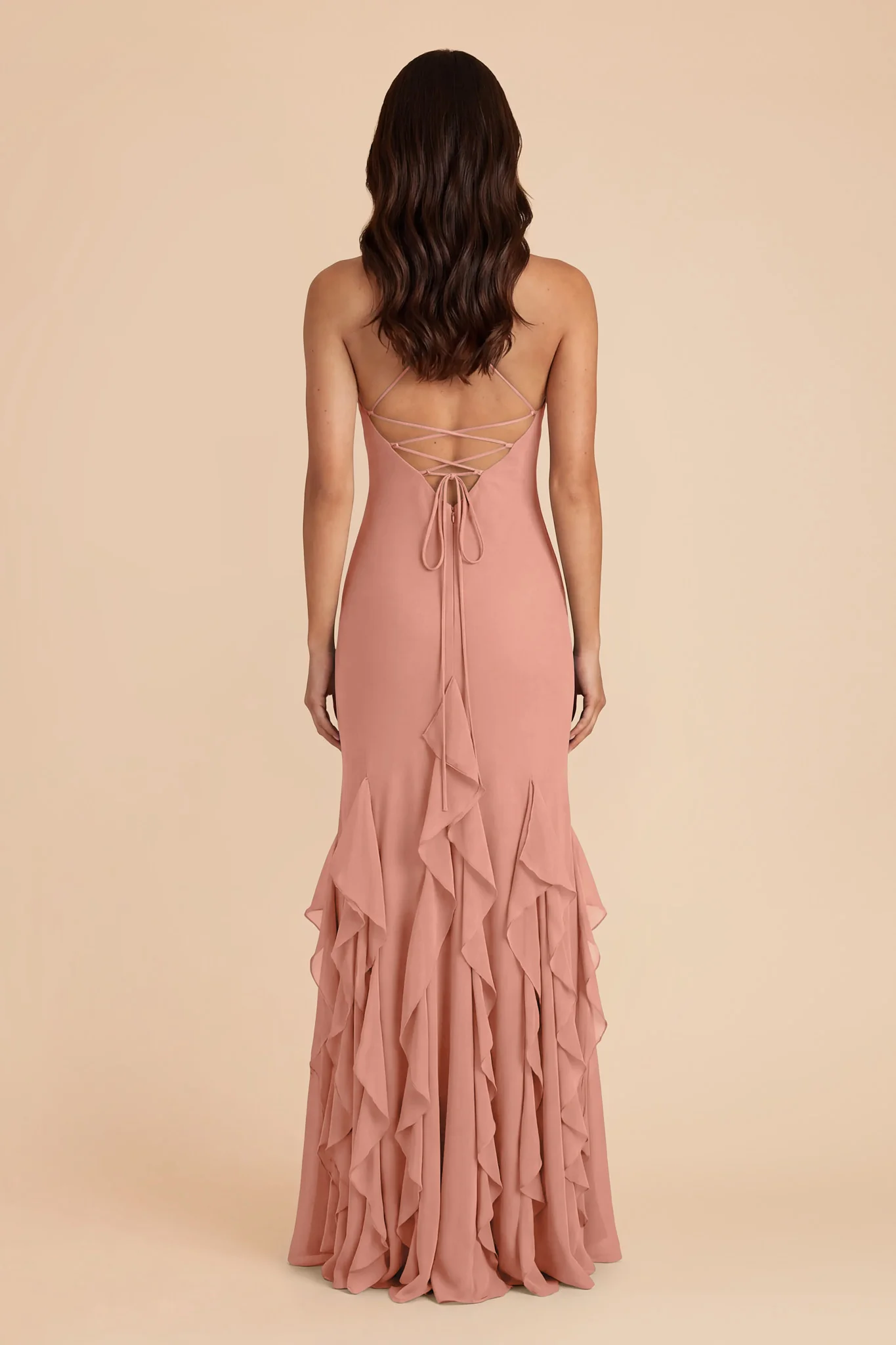 McKenna Chiffon Dress - Dusty Rose - Image 5