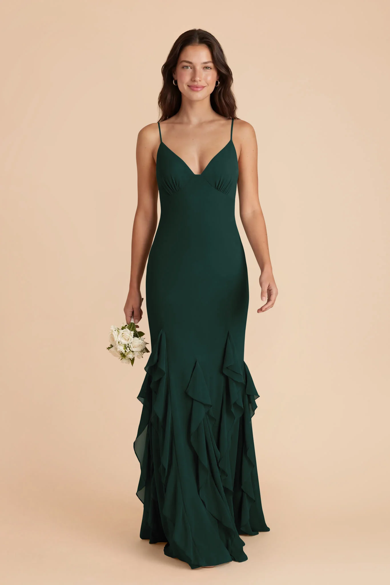 McKenna Chiffon Dress - Emerald