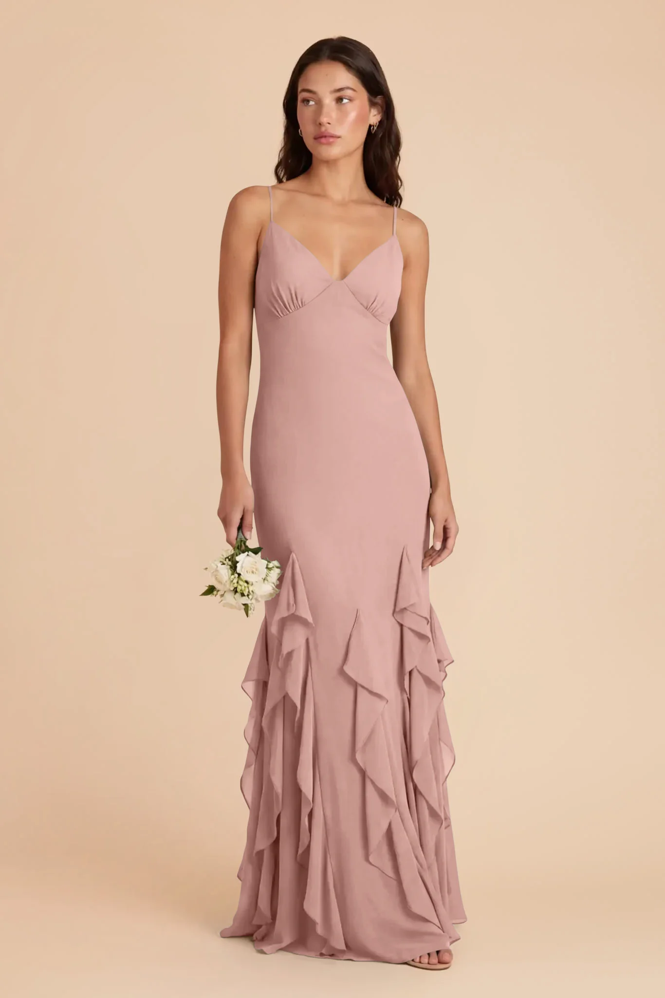 McKenna Chiffon Dress - English Rose - Image 3