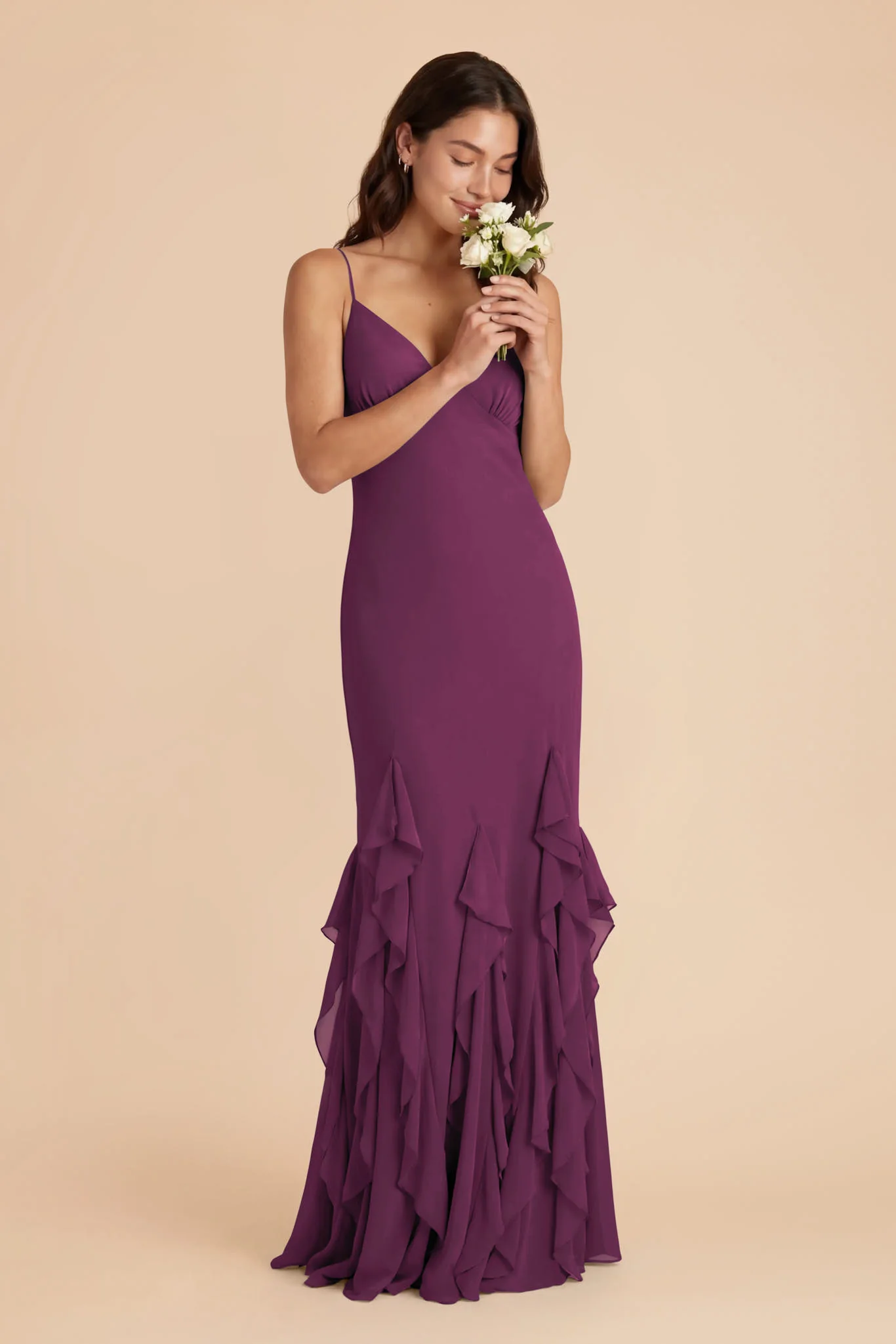 McKenna Chiffon Dress - Fig - Image 2