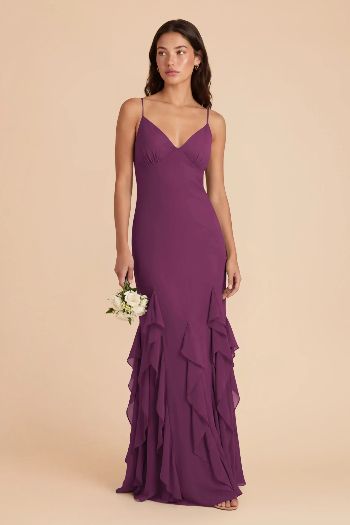 McKenna Chiffon Dress - Fig - Image 3