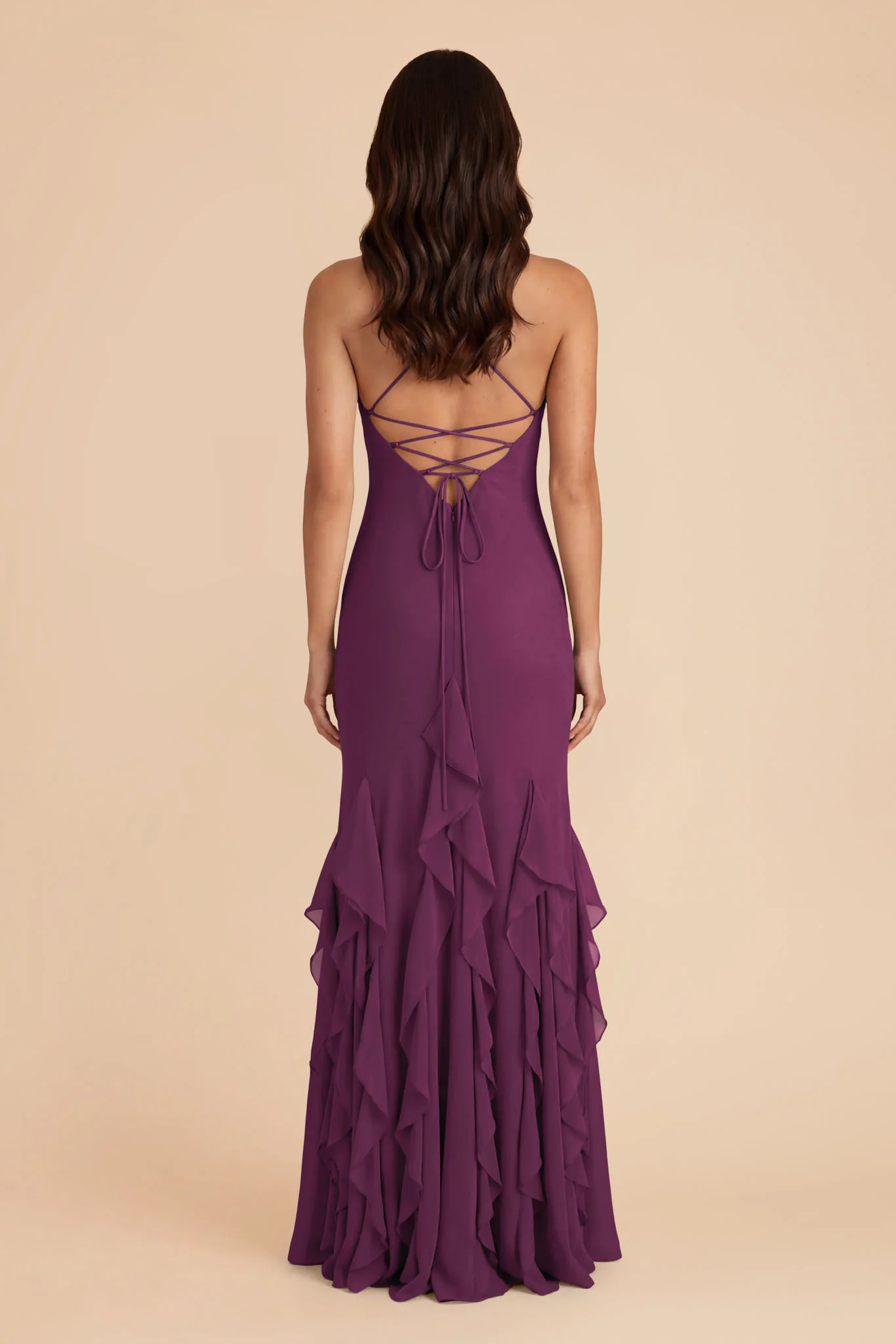 McKenna Chiffon Dress - Fig - Image 5