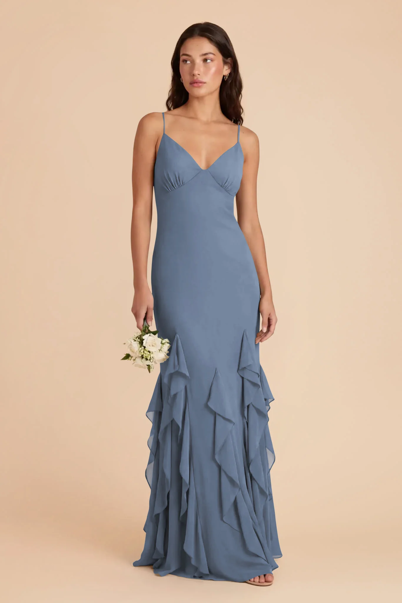 McKenna Chiffon Dress - French Blue - Image 3
