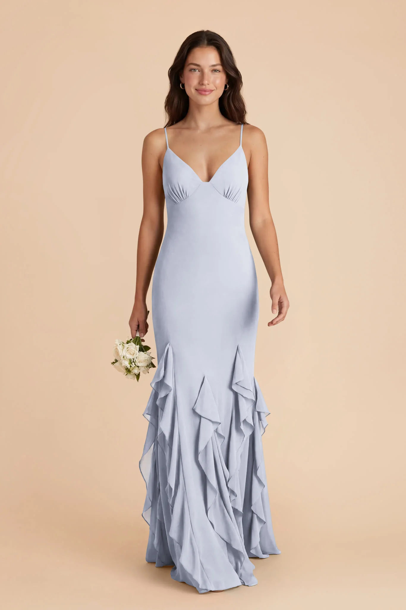 McKenna Chiffon Dress - Ice Blue