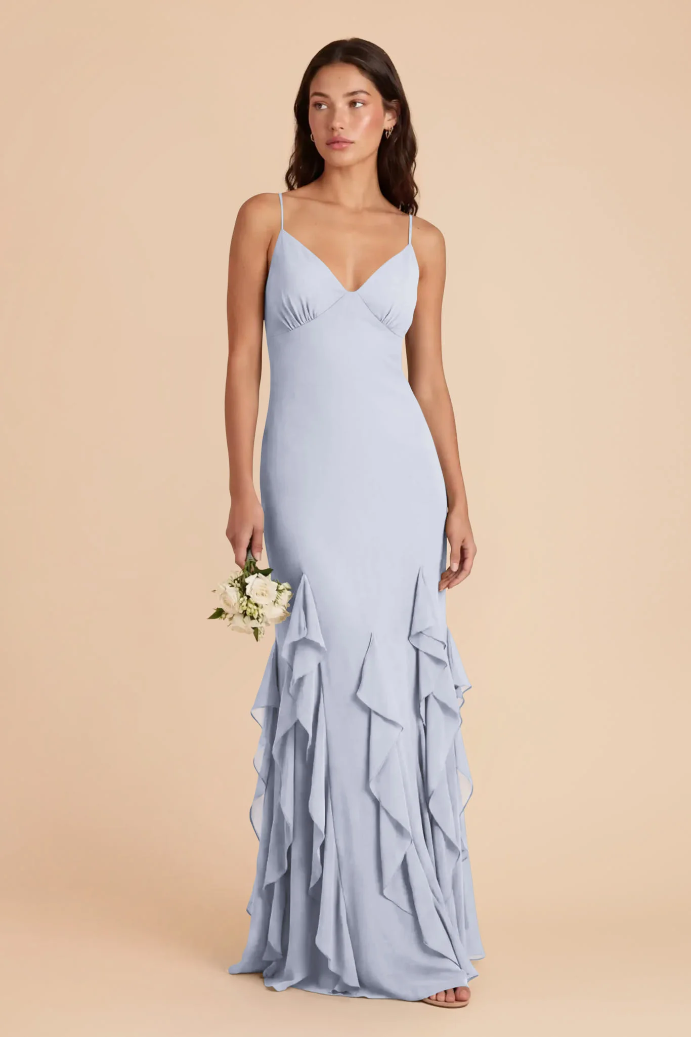 McKenna Chiffon Dress - Ice Blue - Image 3