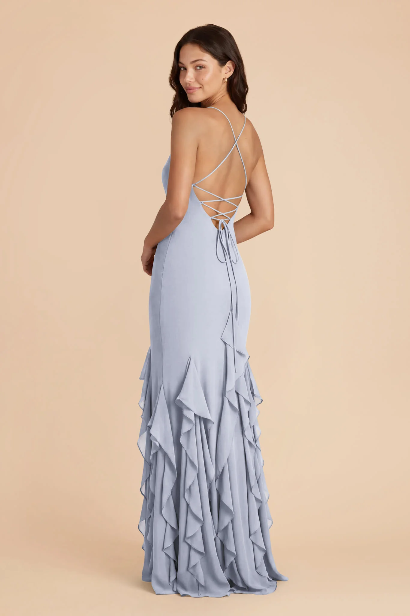 McKenna Chiffon Dress - Ice Blue - Image 4
