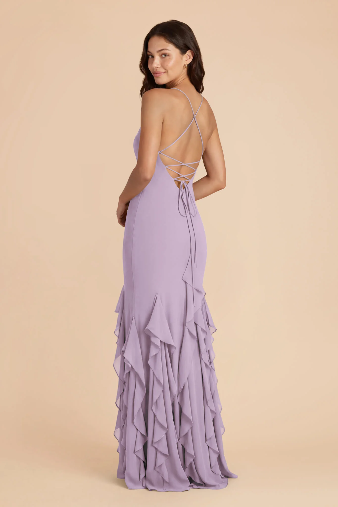 McKenna Chiffon Dress - Lavender - Image 4