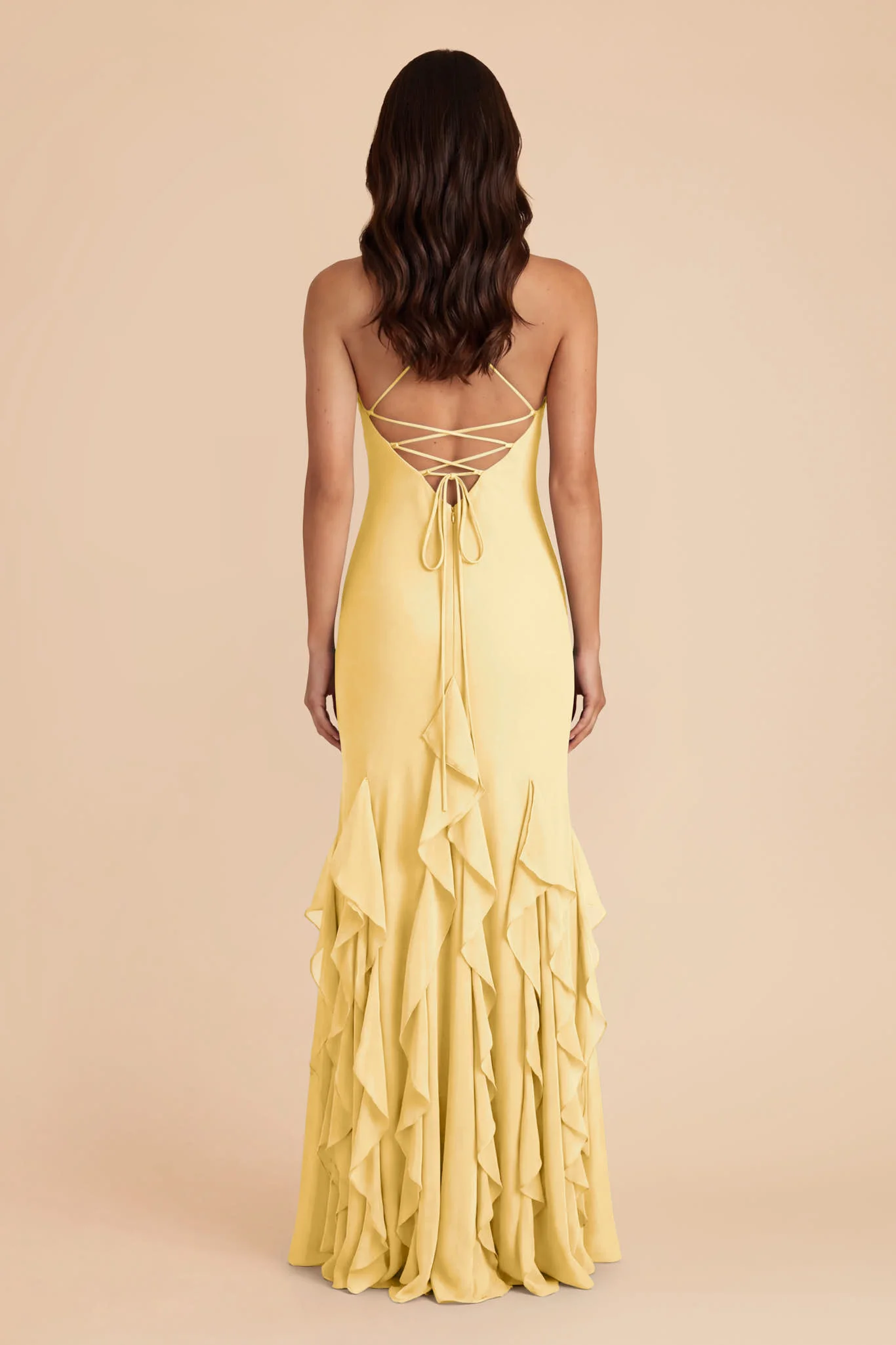 McKenna Chiffon Dress - Lemon Sorbet - Image 5