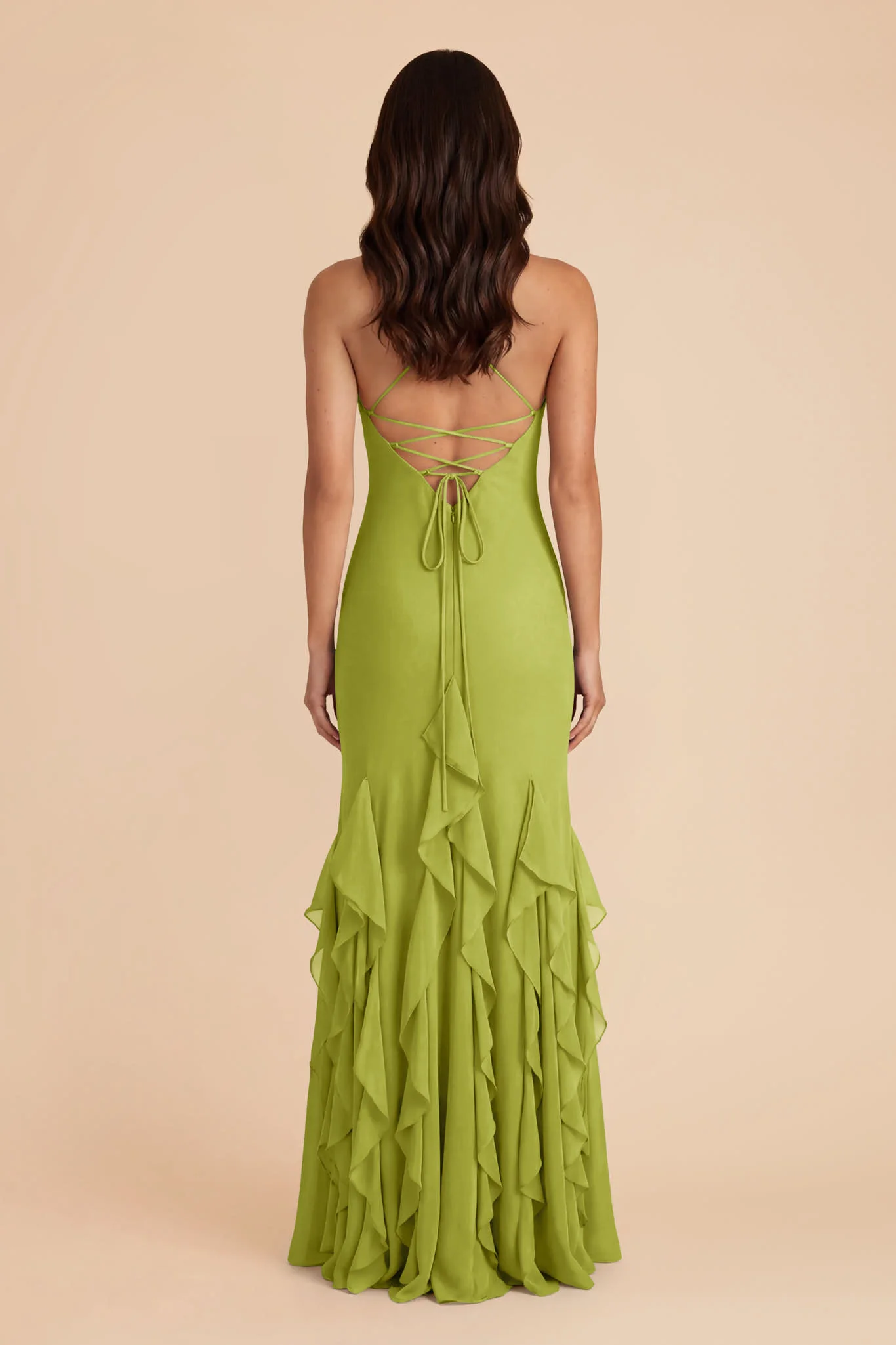 McKenna Chiffon Dress - Matcha - Image 5
