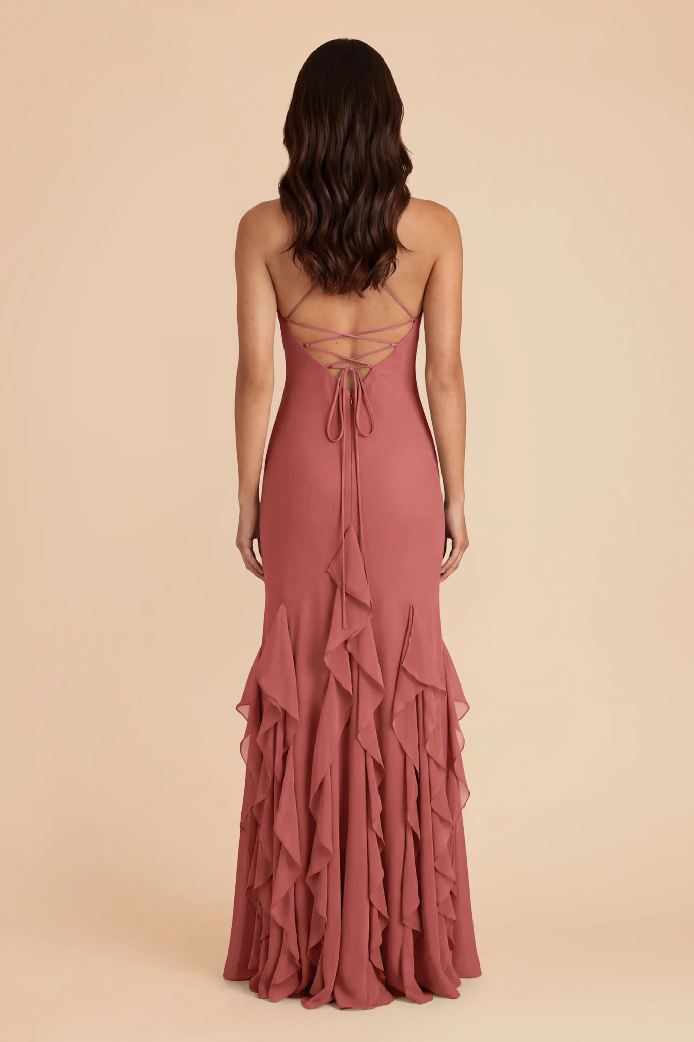 McKenna Chiffon Dress - Mulberry - Image 5