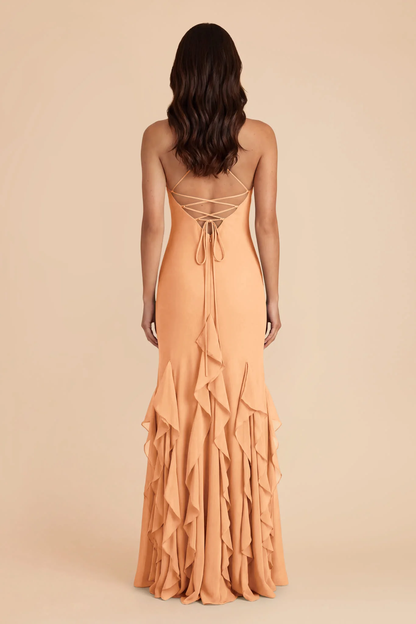 McKenna Chiffon Dress - Peach - Image 5