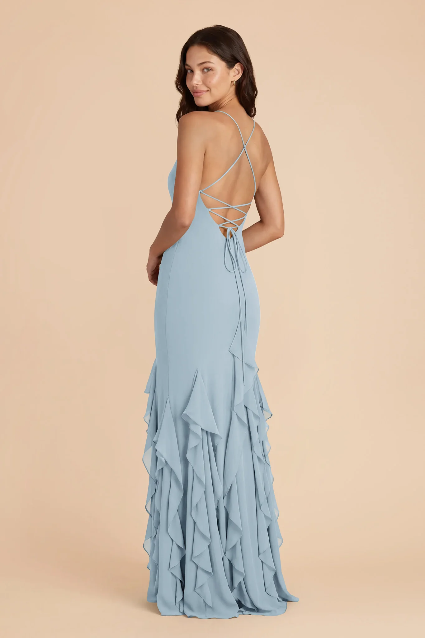 McKenna Chiffon Dress - Sky Blue - Image 4