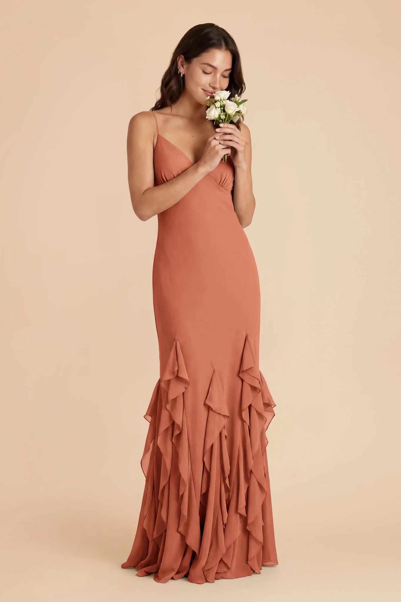 McKenna Chiffon Dress - Terracotta - Image 2