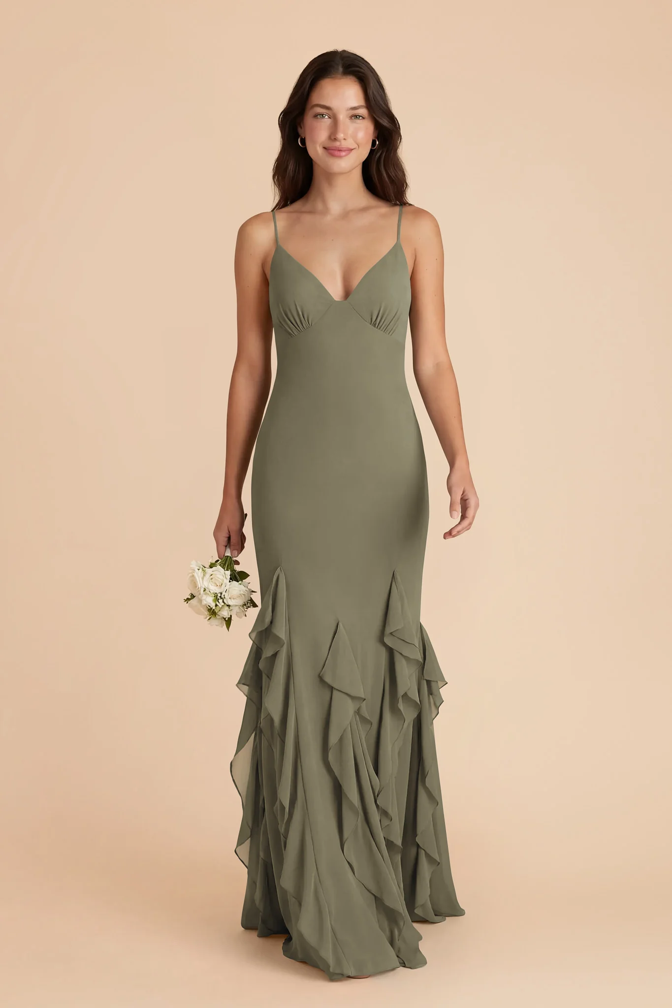 McKenna Chiffon Dress - Thyme