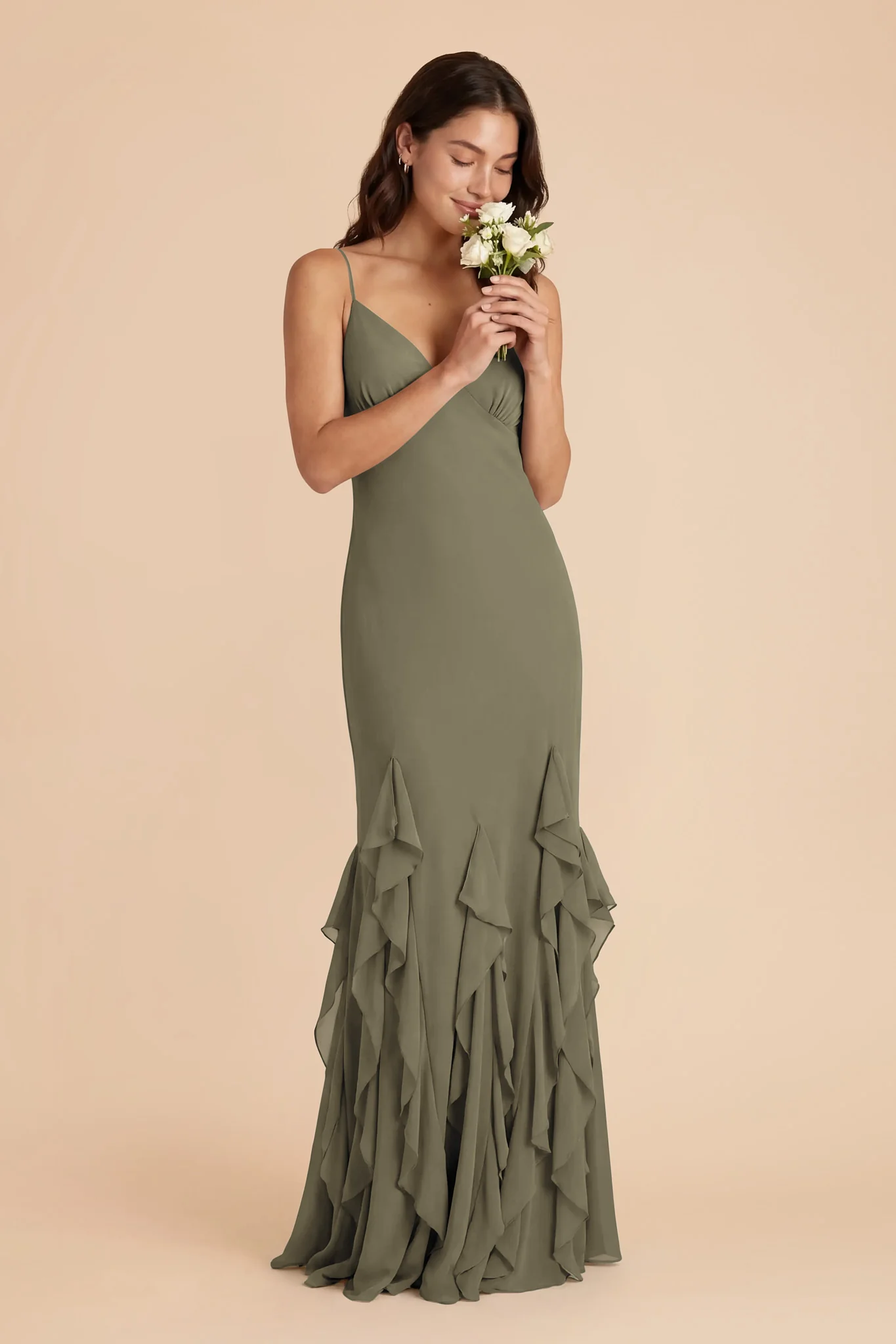 McKenna Chiffon Dress - Thyme - Image 2