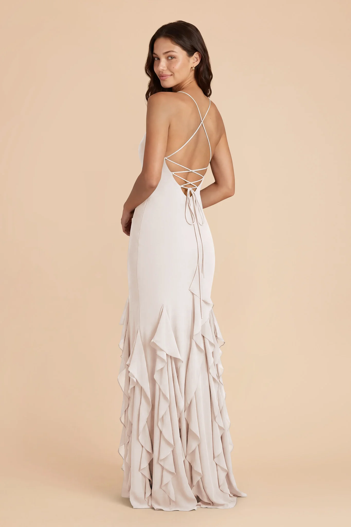 McKenna Chiffon Dress - White - Image 4