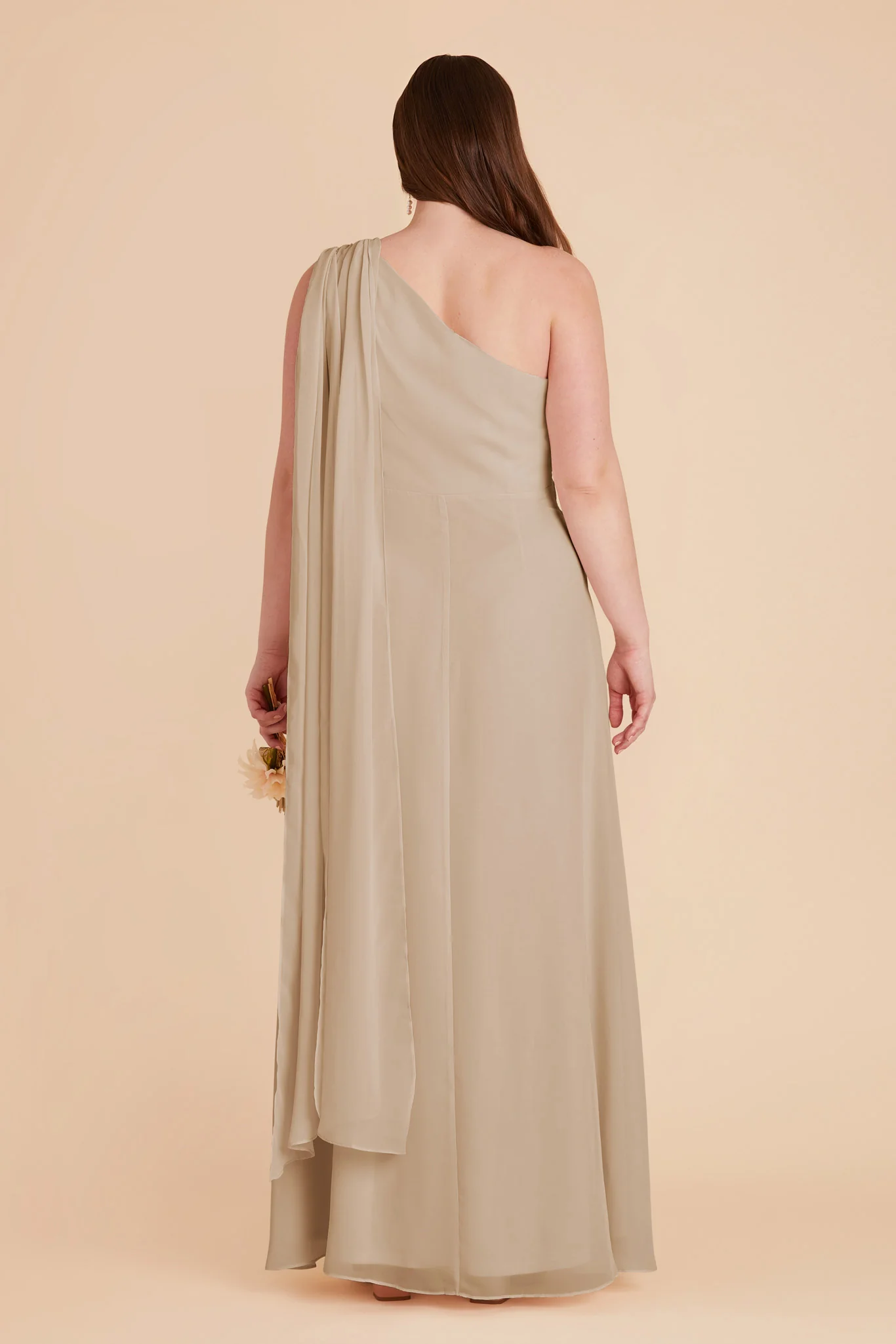 Melissa Chiffon Dress - Almond - Image 11