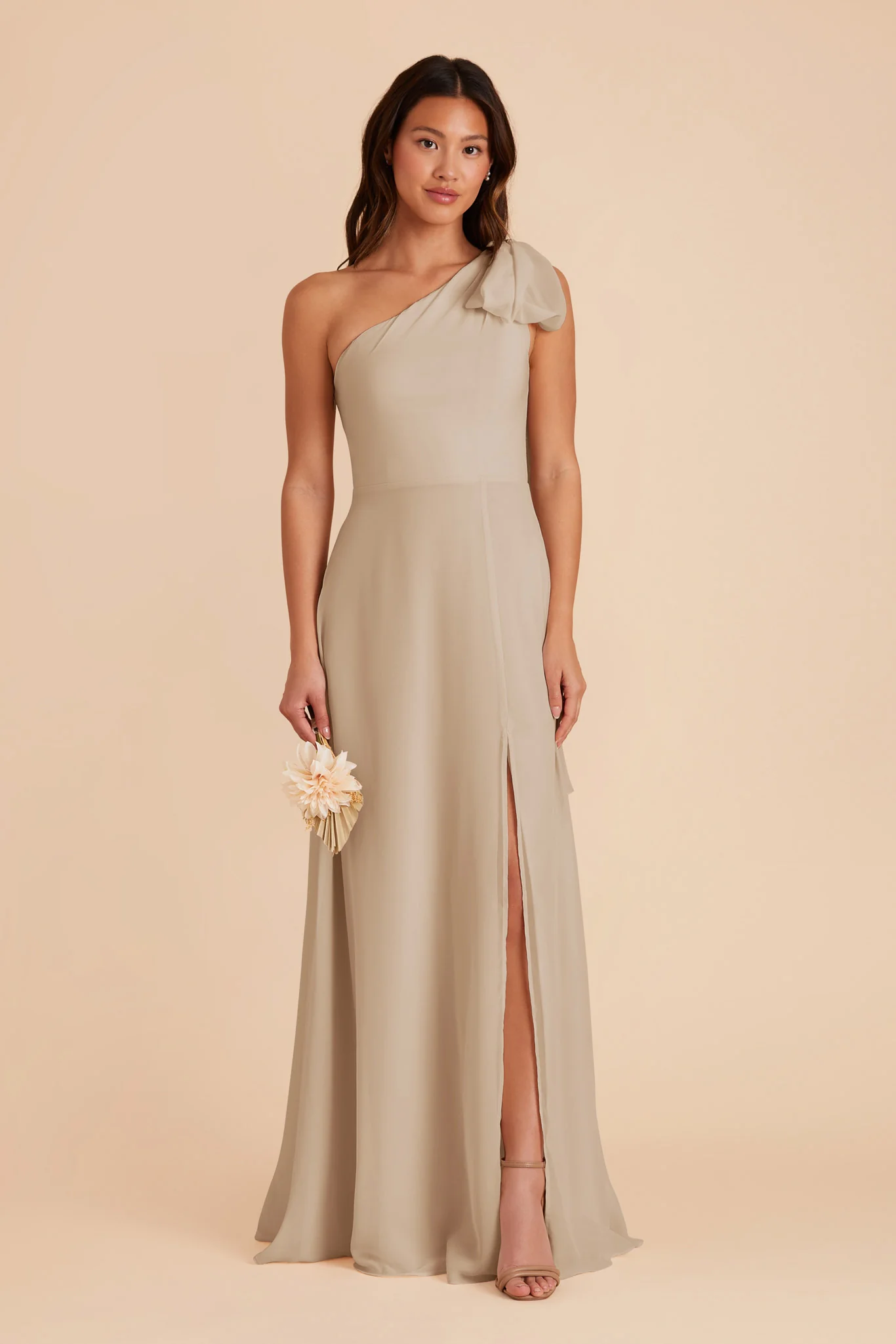 Melissa Chiffon Dress - Almond - Image 3