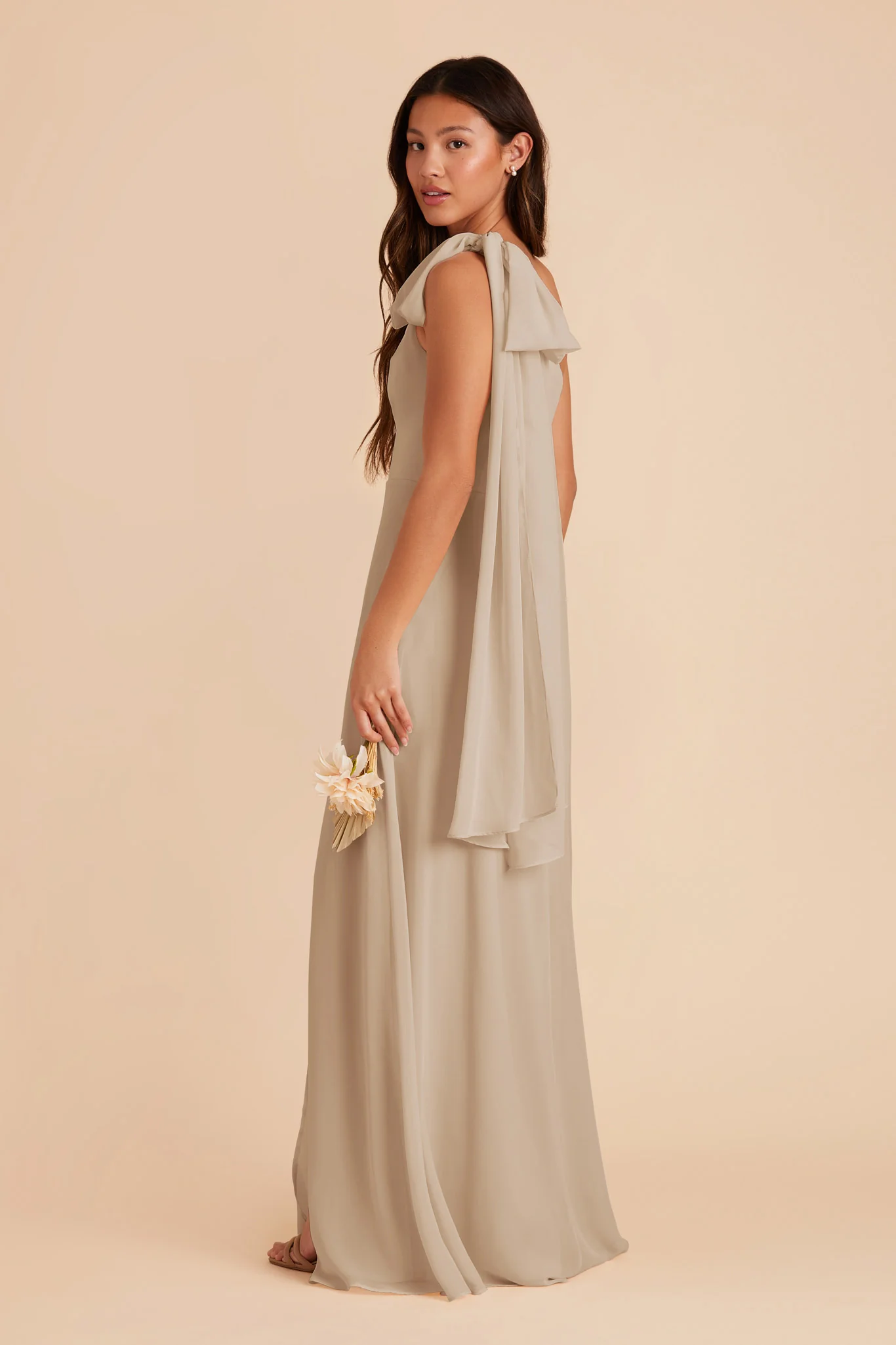 Melissa Chiffon Dress - Almond - Image 5