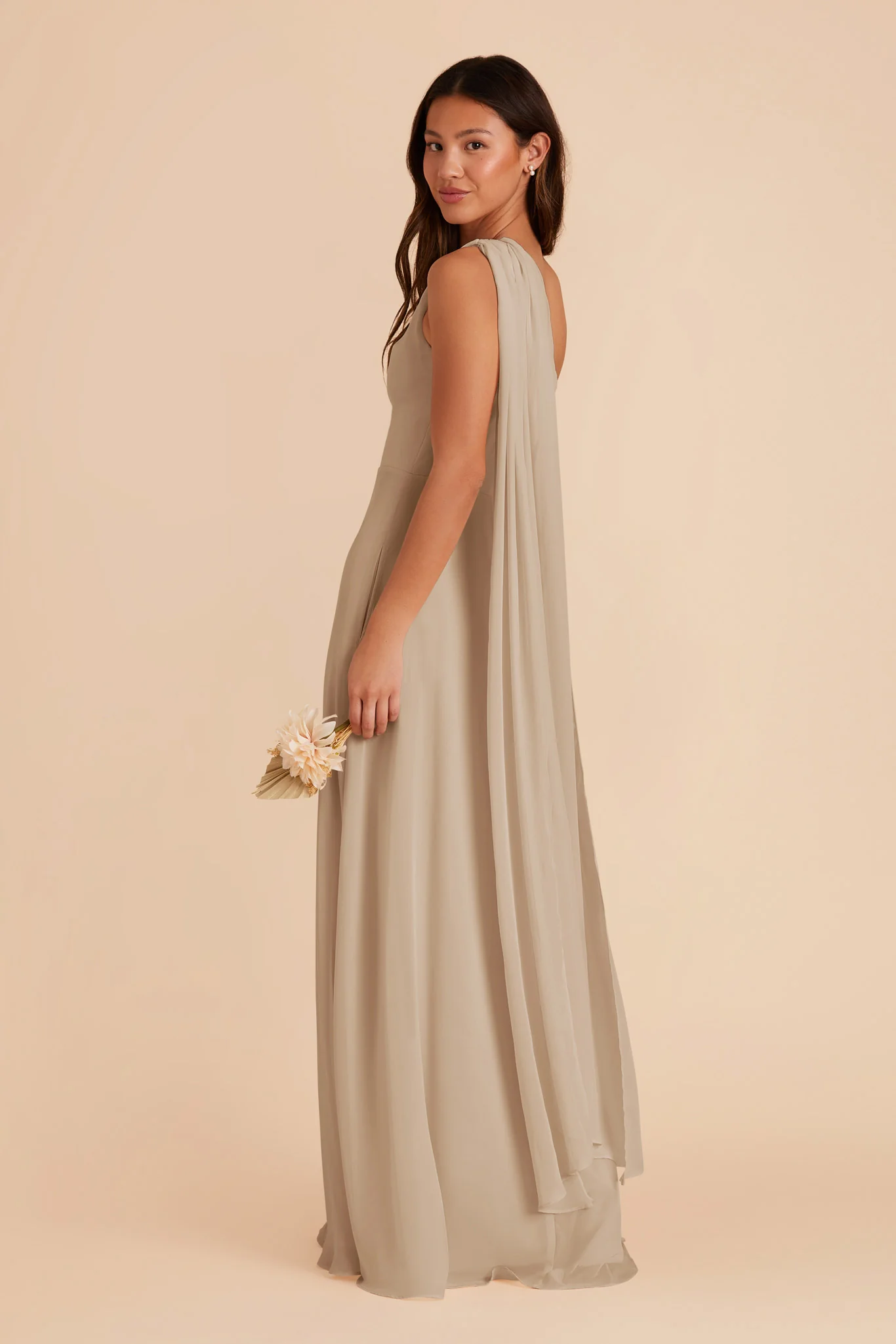 Melissa Chiffon Dress - Almond - Image 6