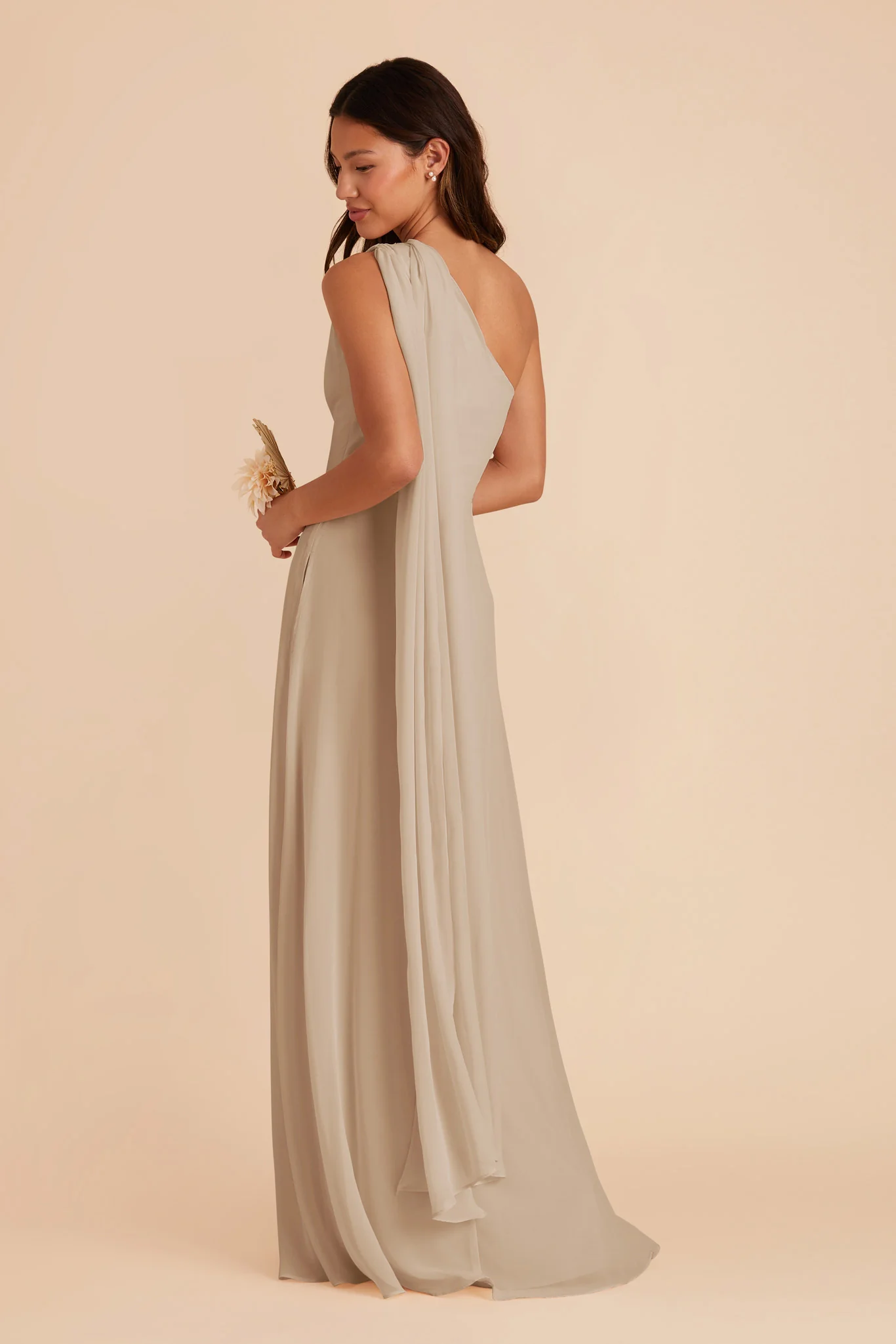 Melissa Chiffon Dress - Almond - Image 7