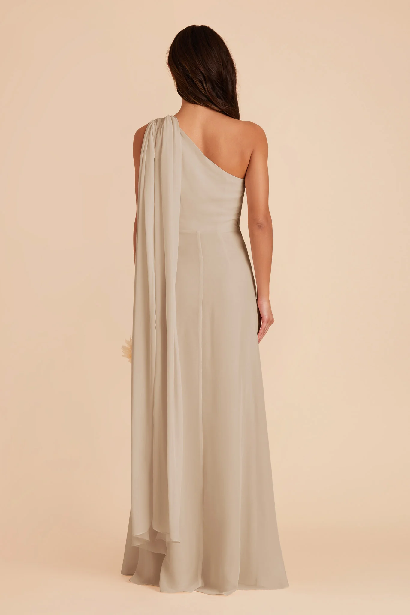 Melissa Chiffon Dress - Almond - Image 8