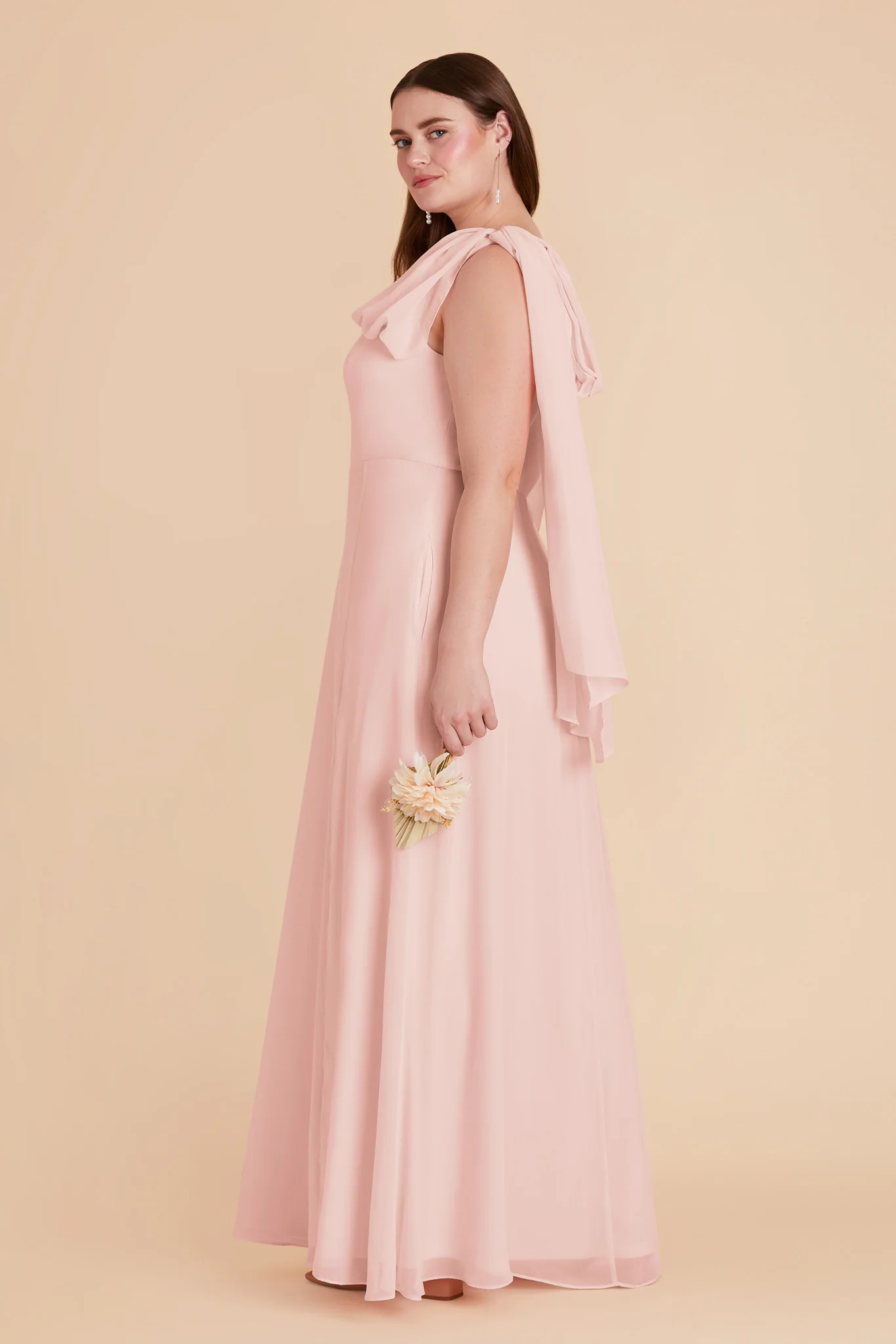 Melissa Chiffon Dress - Blush Pink - Image 12
