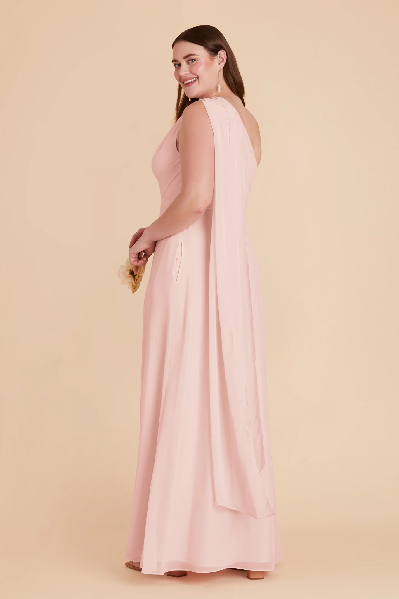 Melissa Chiffon Dress - Blush Pink - Image 13