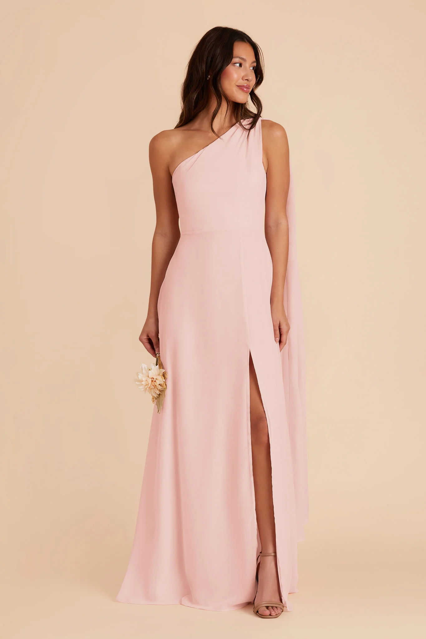 Melissa Chiffon Dress - Blush Pink - Image 5