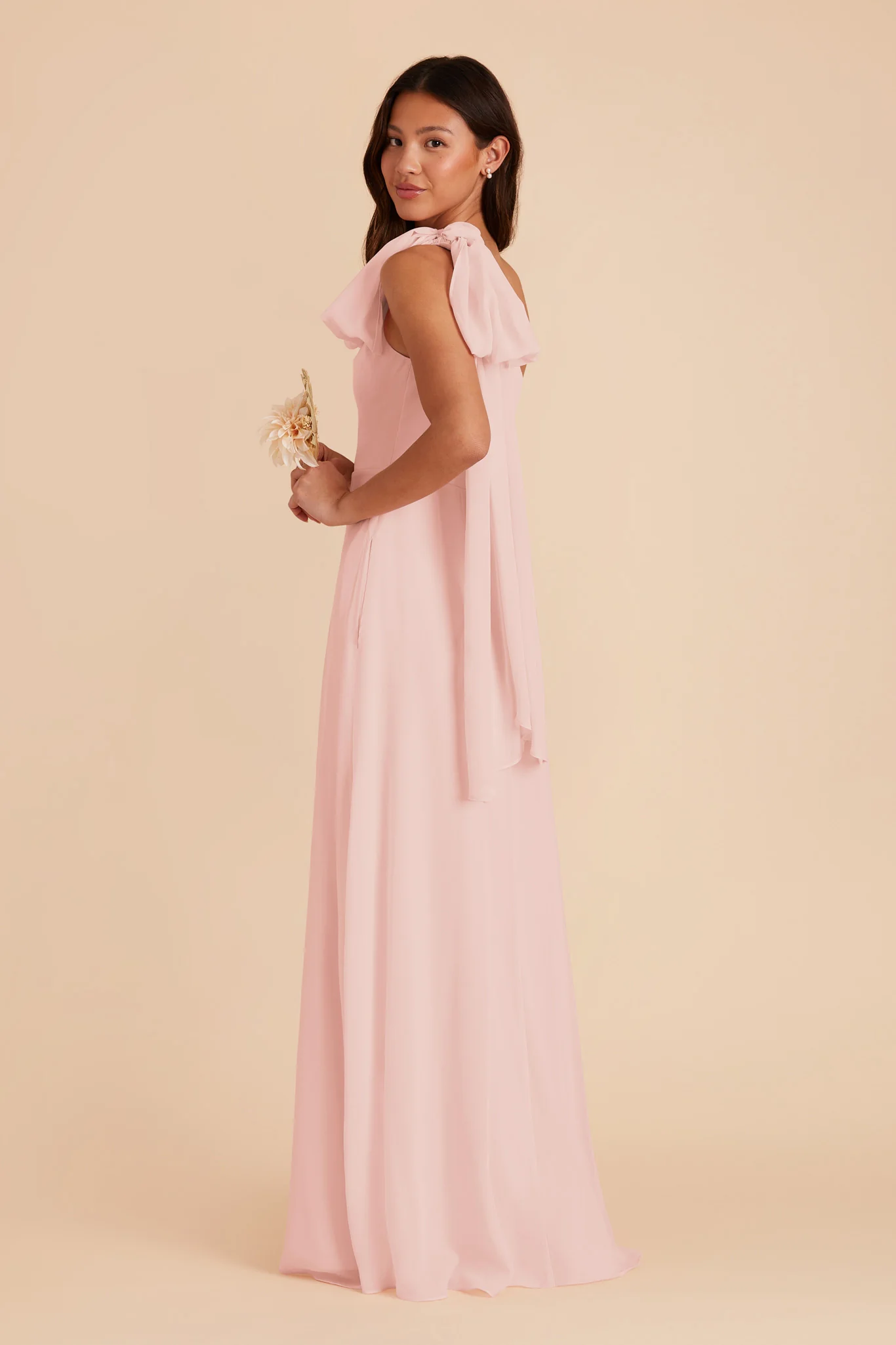 Melissa Chiffon Dress - Blush Pink - Image 6