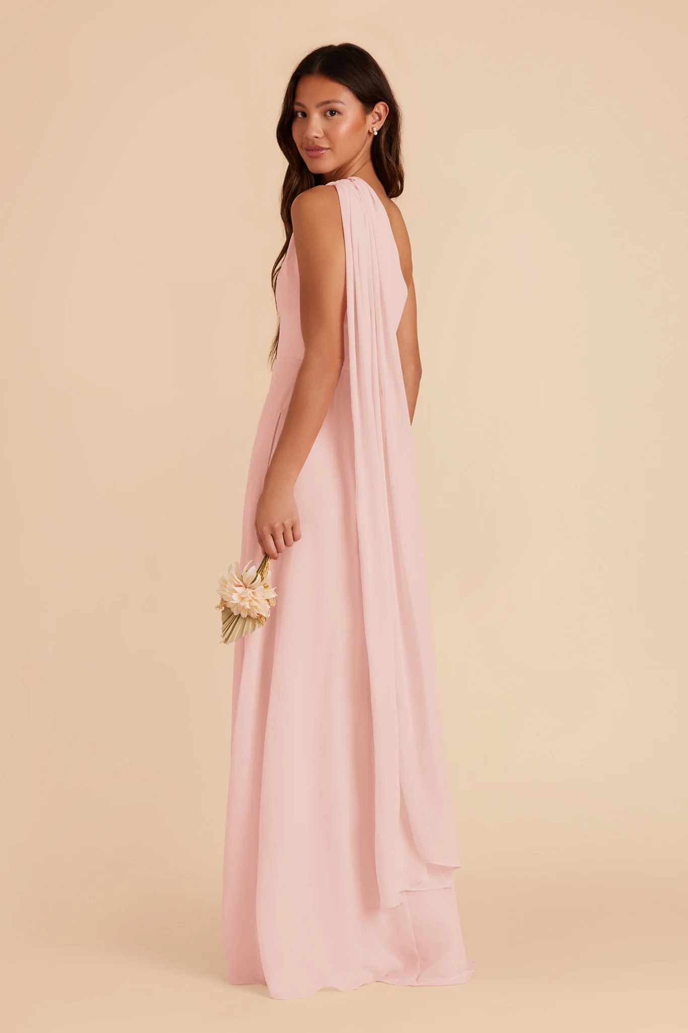 Melissa Chiffon Dress - Blush Pink - Image 7