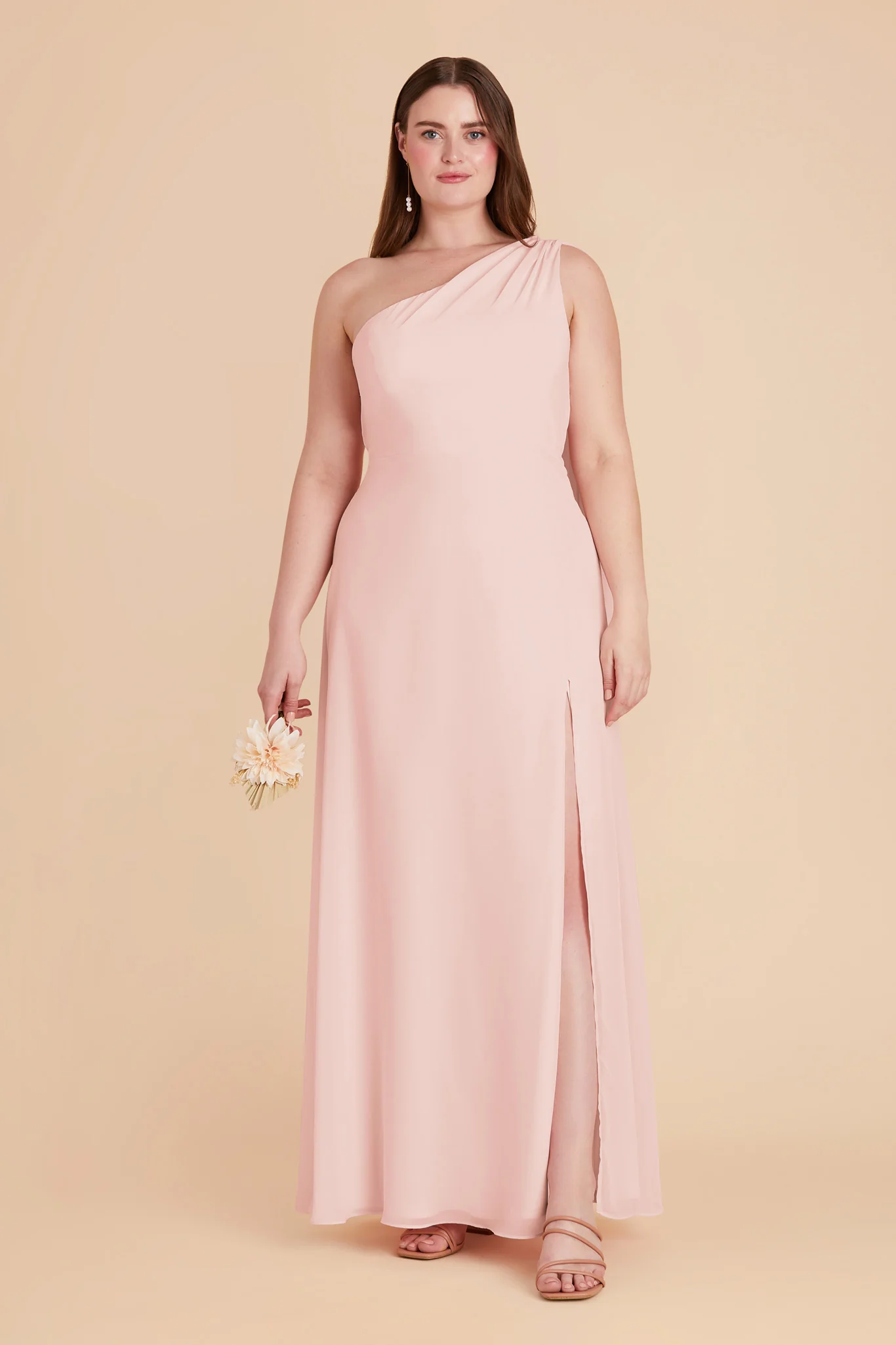Melissa Chiffon Dress - Blush Pink - Image 9