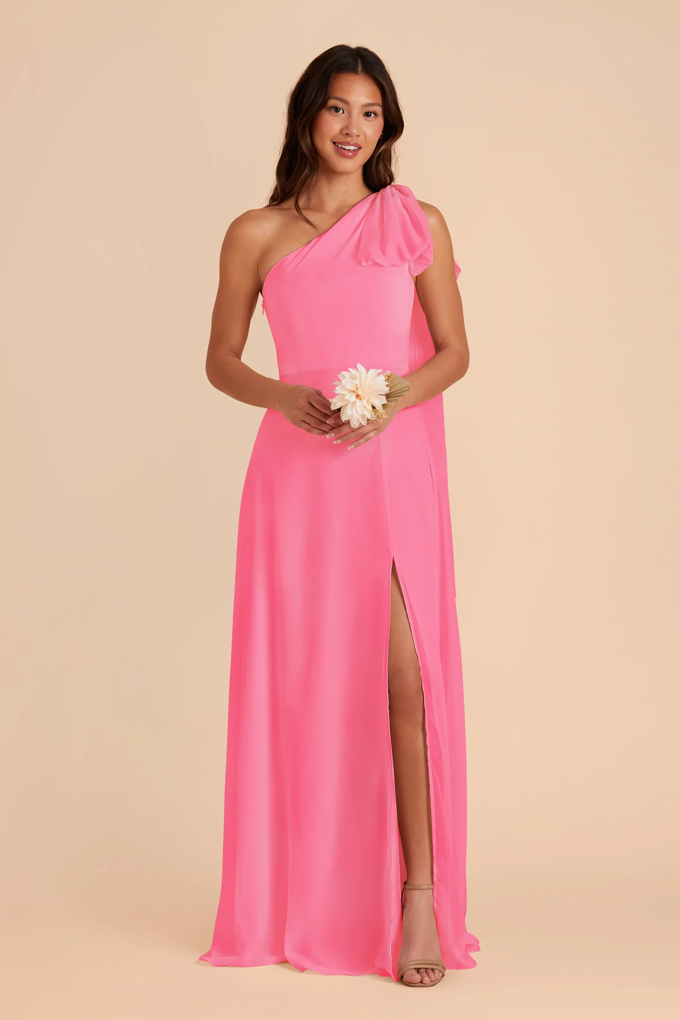 Melissa Chiffon Dress - Bon Bon Pink - Image 5